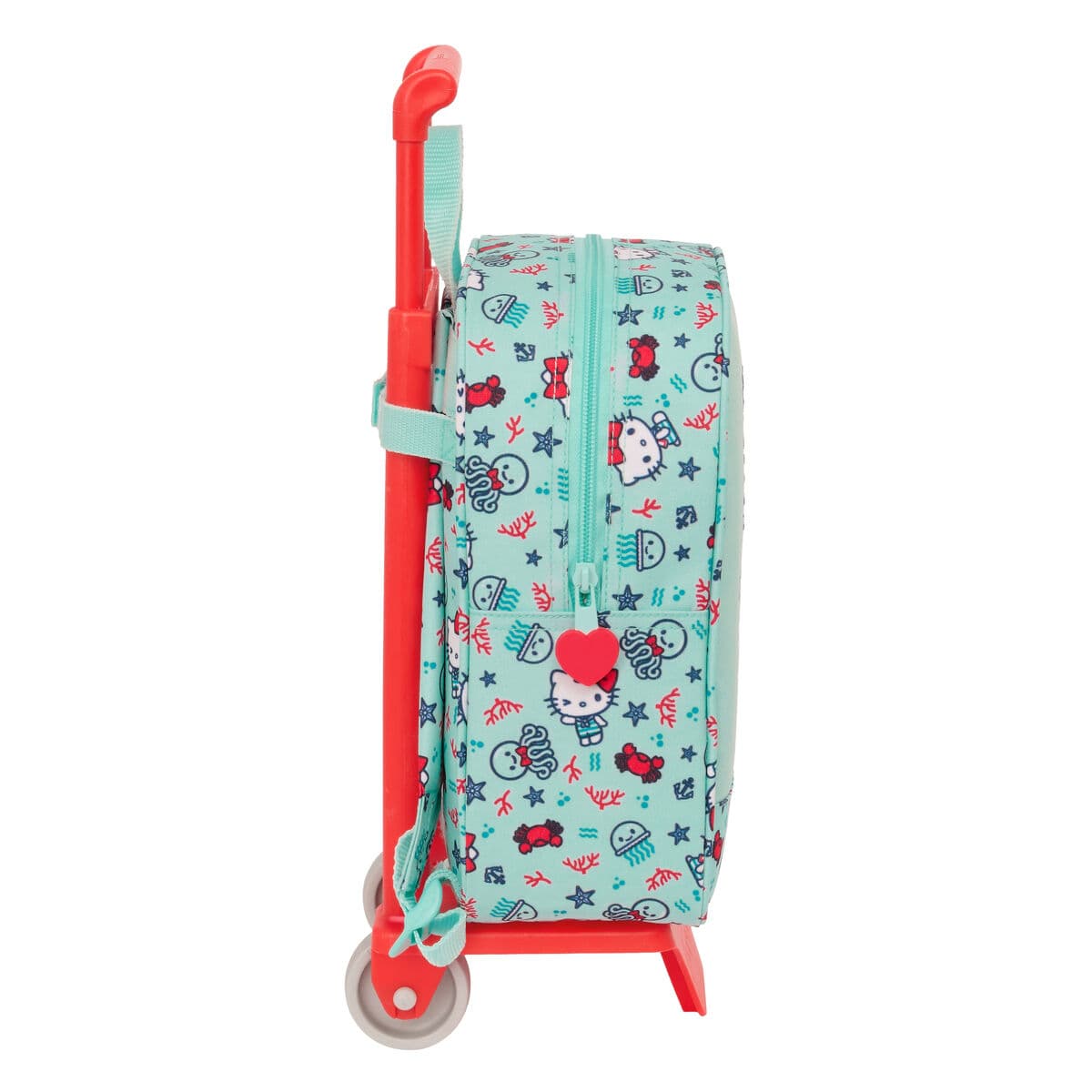 Schulrucksack mit Rädern Hello Kitty Sea lovers türkis 22 x 27 x 10 cm - Image 3