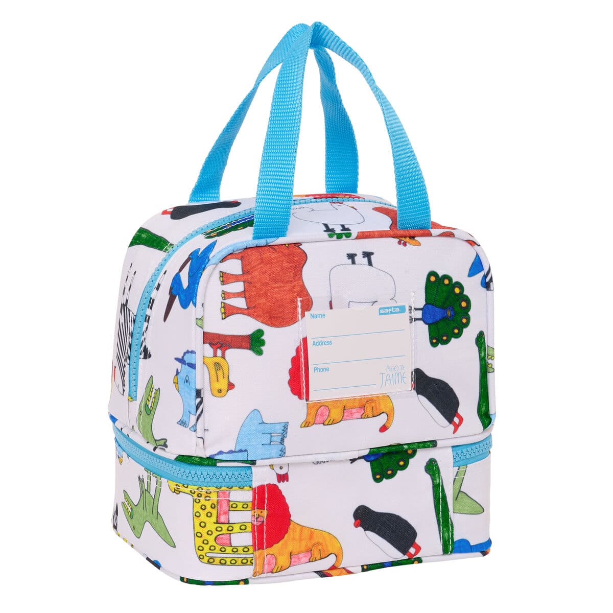 Pudełko na drugie śniadanie Algo de Jaime Biały 20 x 20 x 15 cm - Image 3