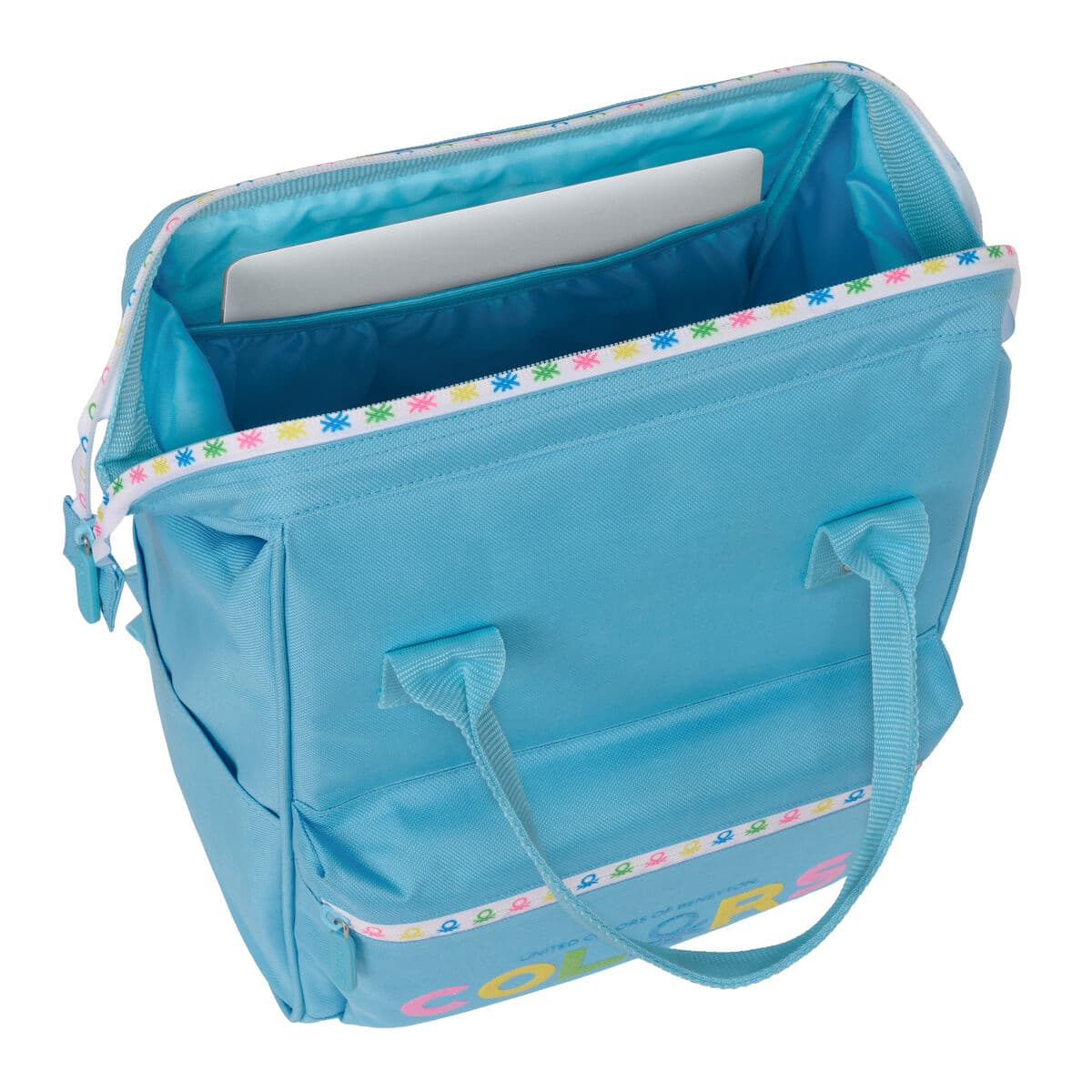 Sacoche pour Portable Benetton Spring Bleu ciel 27 x 40 x 19 cm - Image 2