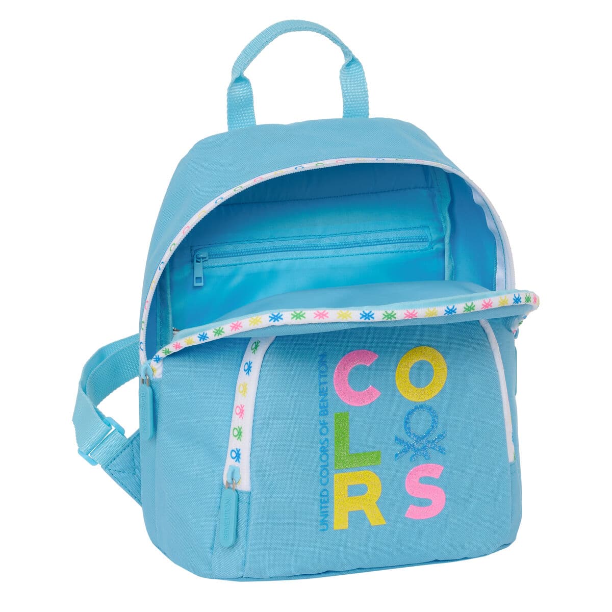 Rucksack Benetton Spring Mini Celeste 25 x 30 x 13 cm - Image 4