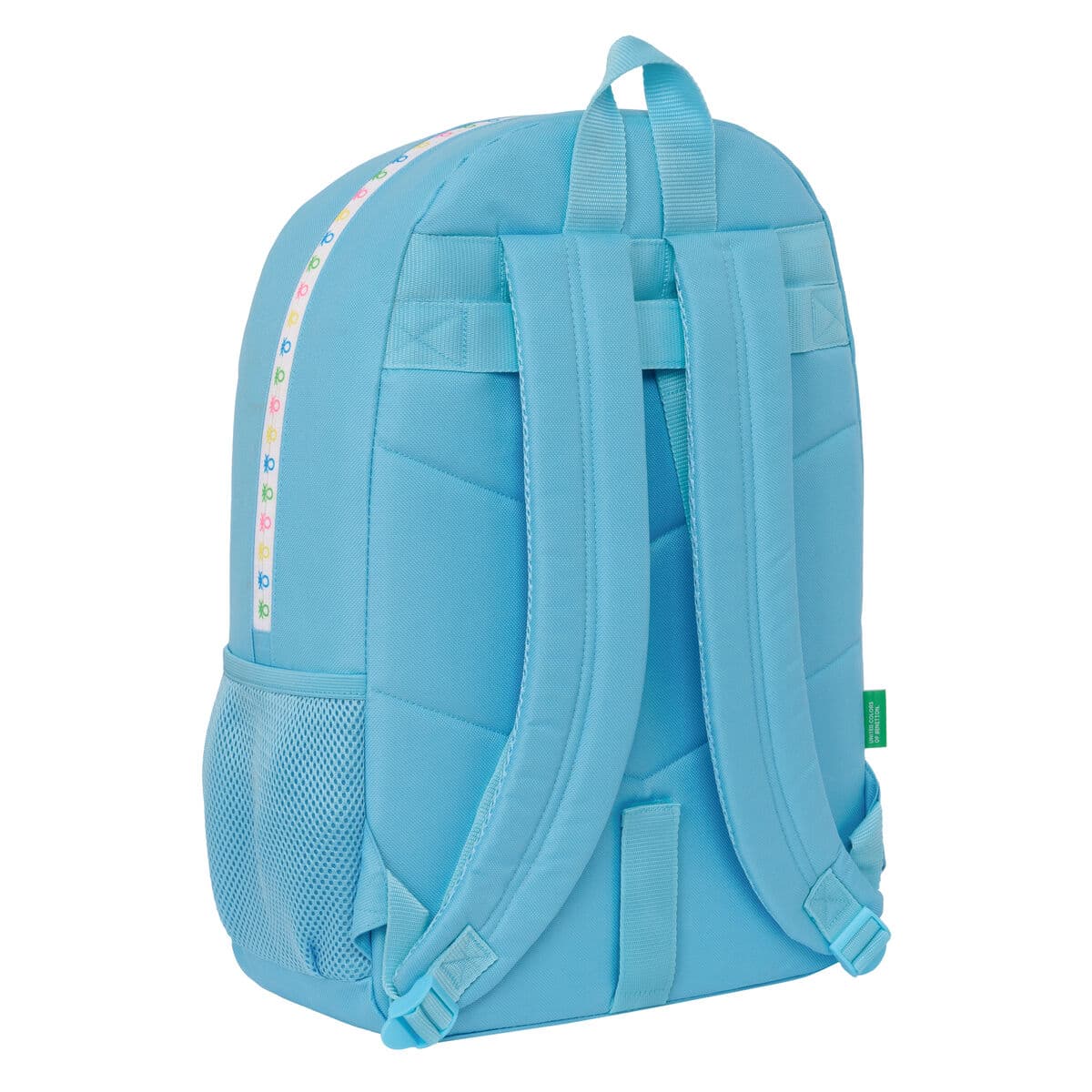 Mochila Escolar Benetton Spring Celeste 30 x 46 x 14 cm - Image 2