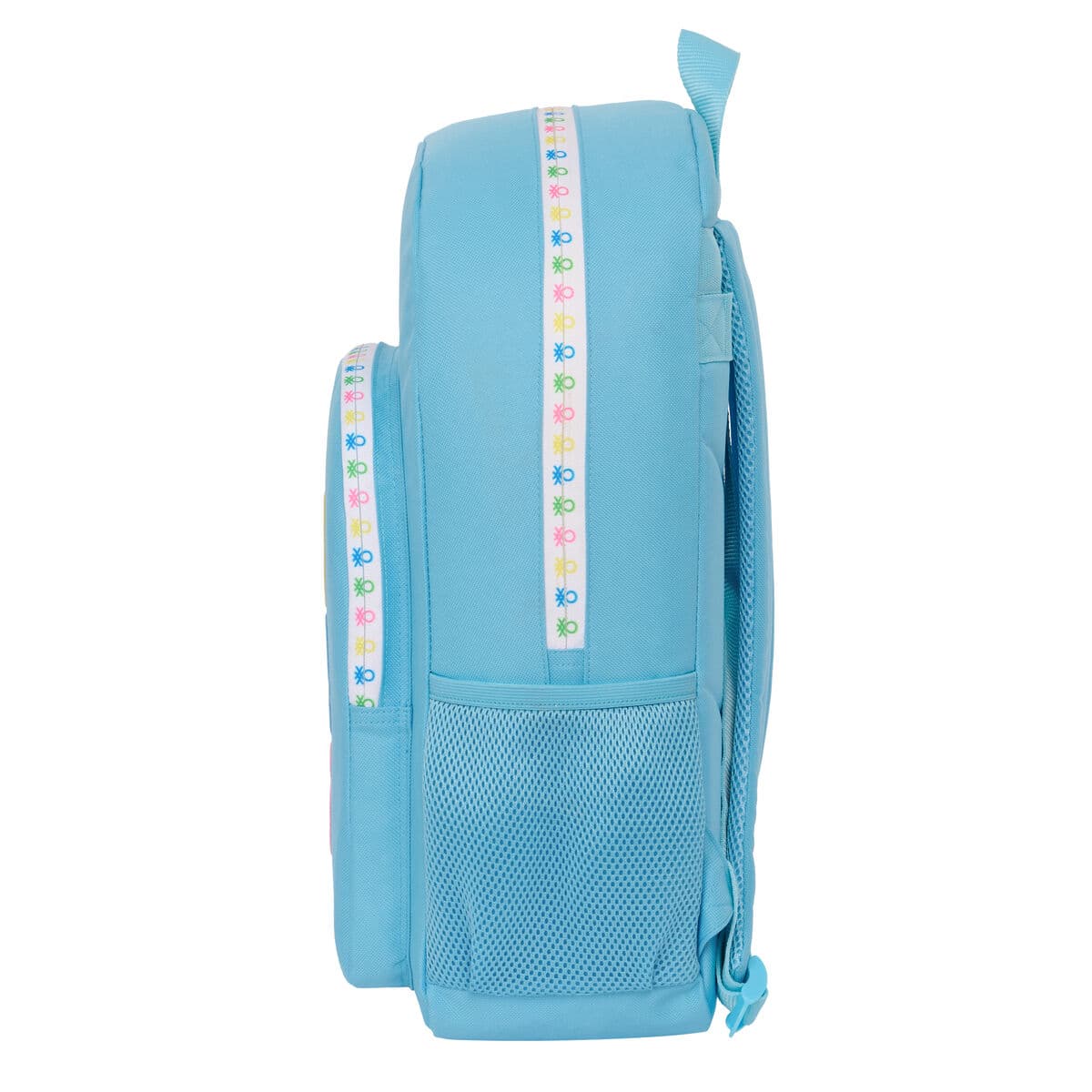 Mochila Escolar Benetton Spring Celeste 30 x 46 x 14 cm - Image 3
