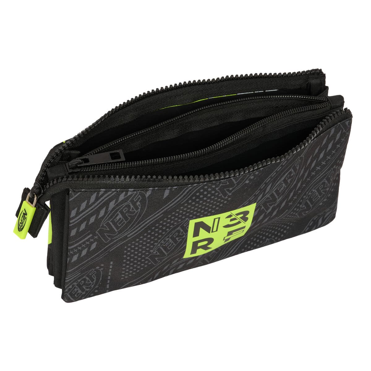 Trostruka pernica Nerf Get ready Crna 22 x 12 x 3 cm - Image 3