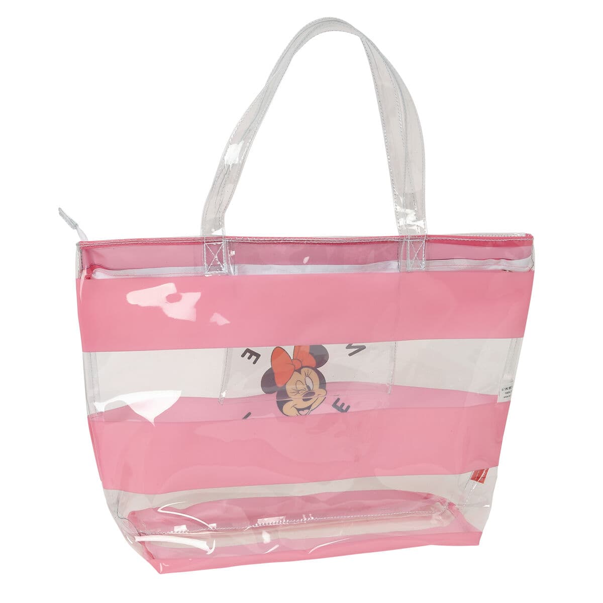 Bolso Mujer Minnie Mouse Beach Rosa Transparente - Image 3