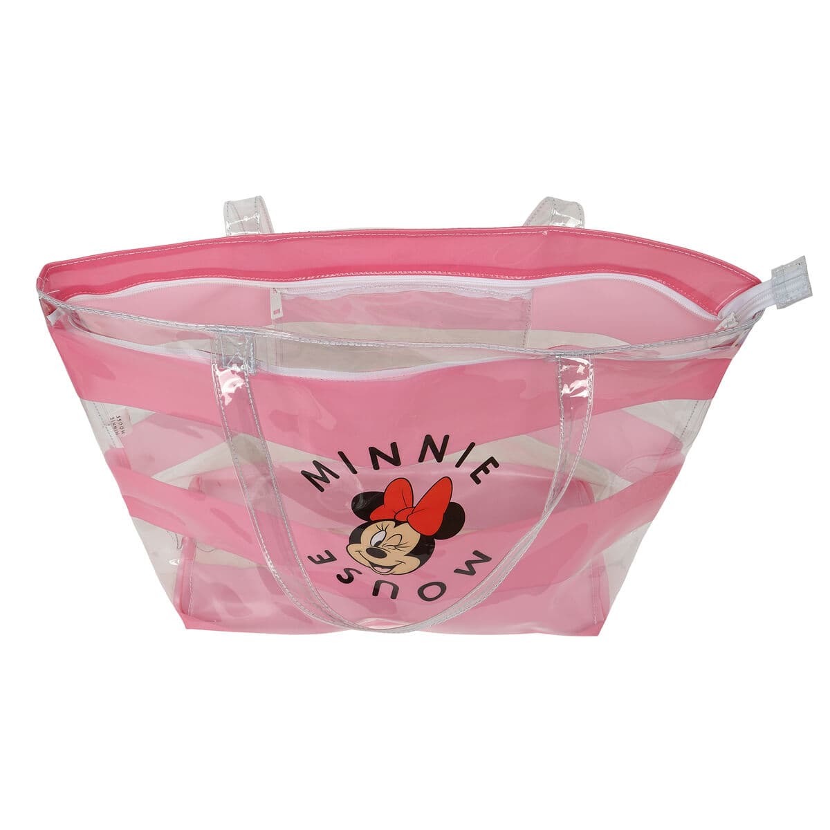 Bolso Mujer Minnie Mouse Beach Rosa Transparente - Image 4