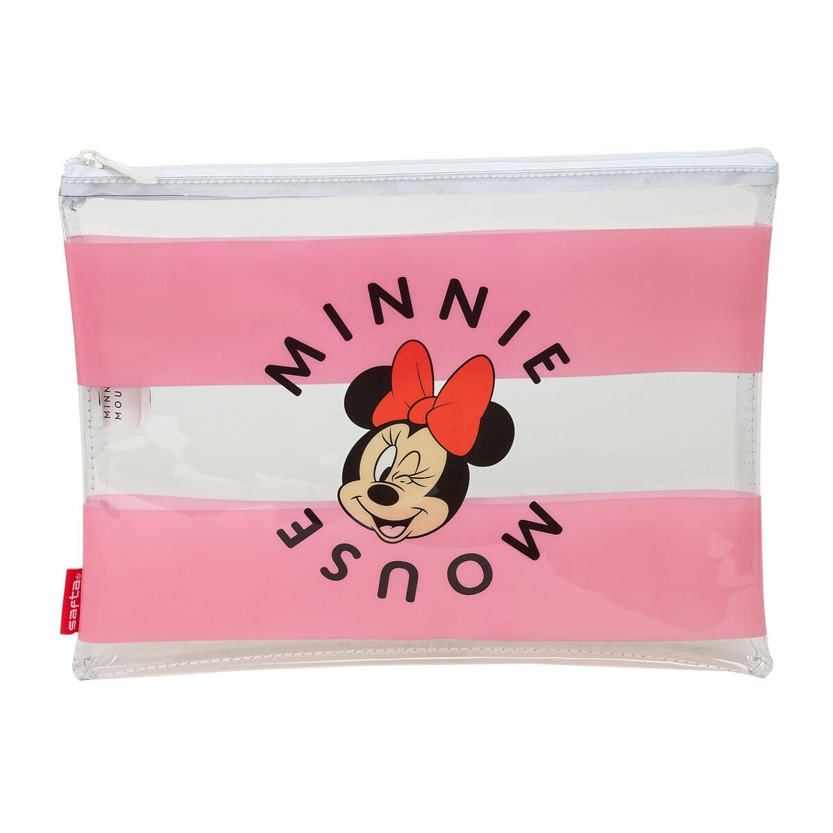 Neceser Infantil Minnie Mouse Beach Rosa Transparente