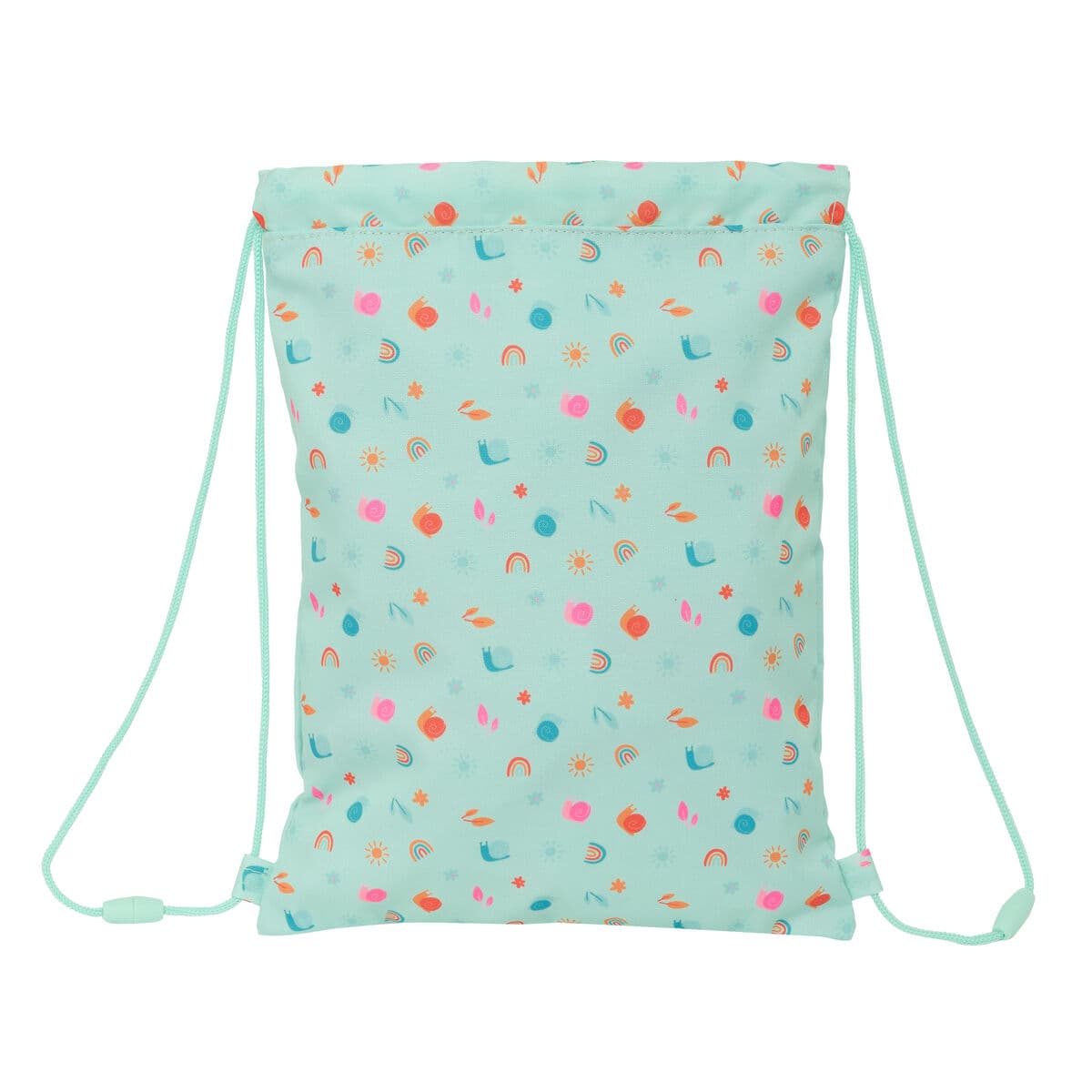 Bolsa Mochila con Cuerdas Safta Caracol Turquesa 26 x 34 x 1 cm - Image 2