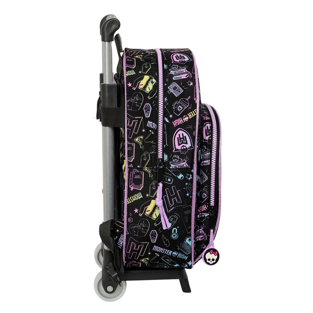 Schulrucksack mit Rädern Monster High Schwarz 28 x 34 x 10 cm - Image 3