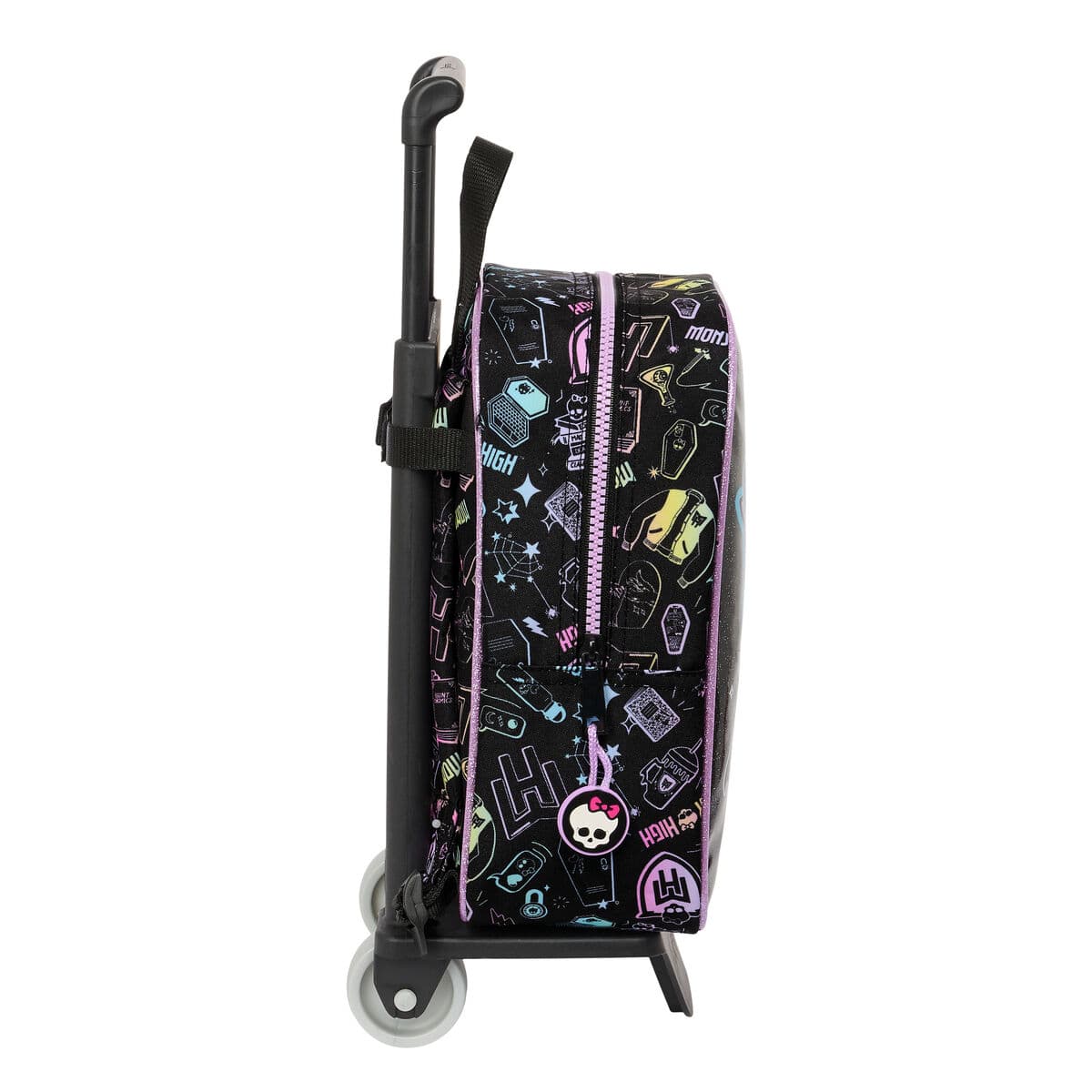 Schulrucksack mit Rädern Monster High Schwarz 22 x 27 x 10 cm - Image 2