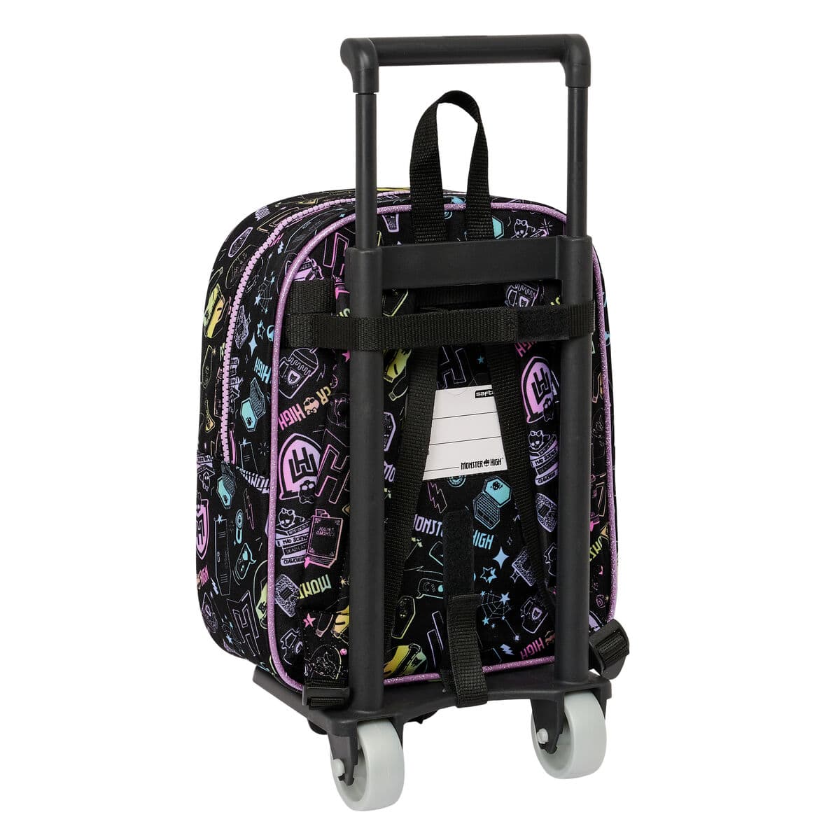 Schulrucksack mit Rädern Monster High Schwarz 22 x 27 x 10 cm - Image 3