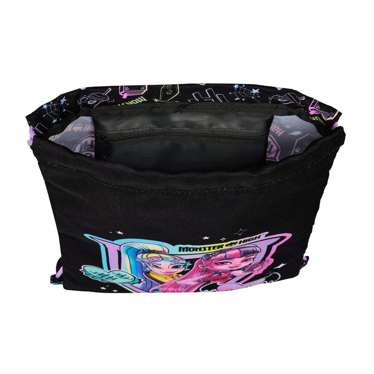 Bolsa Mochila con Cuerdas Monster High Negro 26 x 34 x 1 cm - Image 3