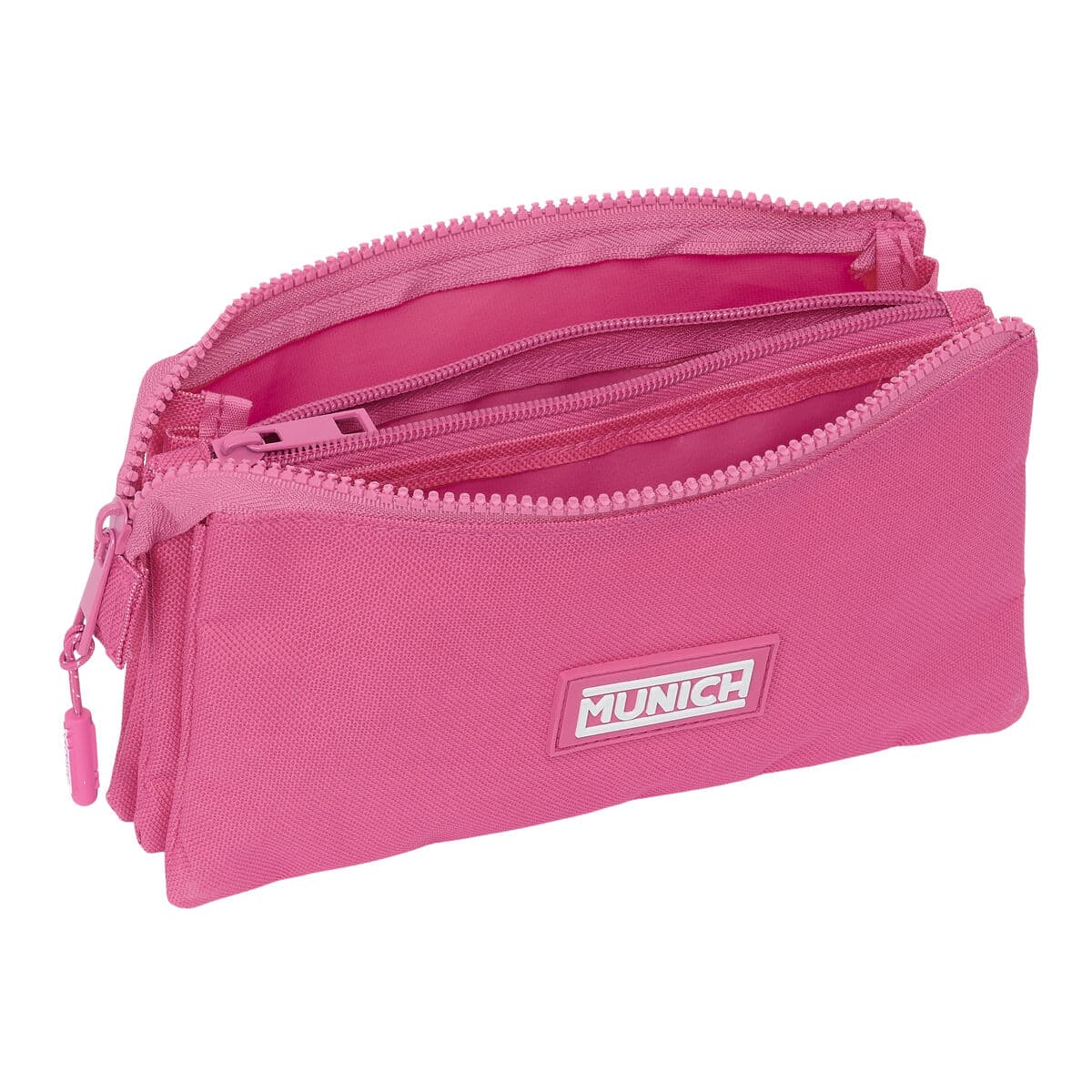 Portatodo Triple Munich Basic Fucsia 22 x 12 x 3 cm - Image 2