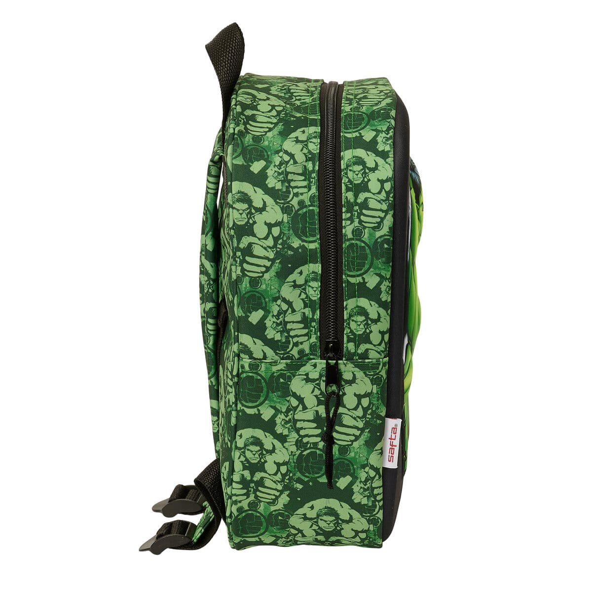 Mochila Escolar Hulk Preto Verde 22 x 27 x 10 cm 3D - Image 2