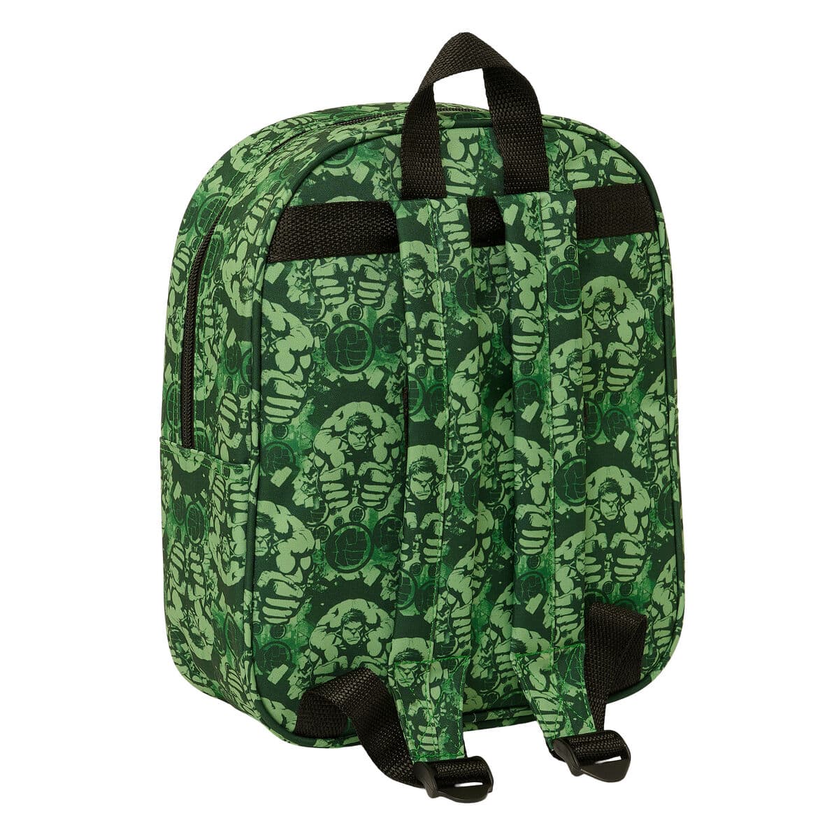 Mochila Escolar Hulk Preto Verde 22 x 27 x 10 cm 3D - Image 3