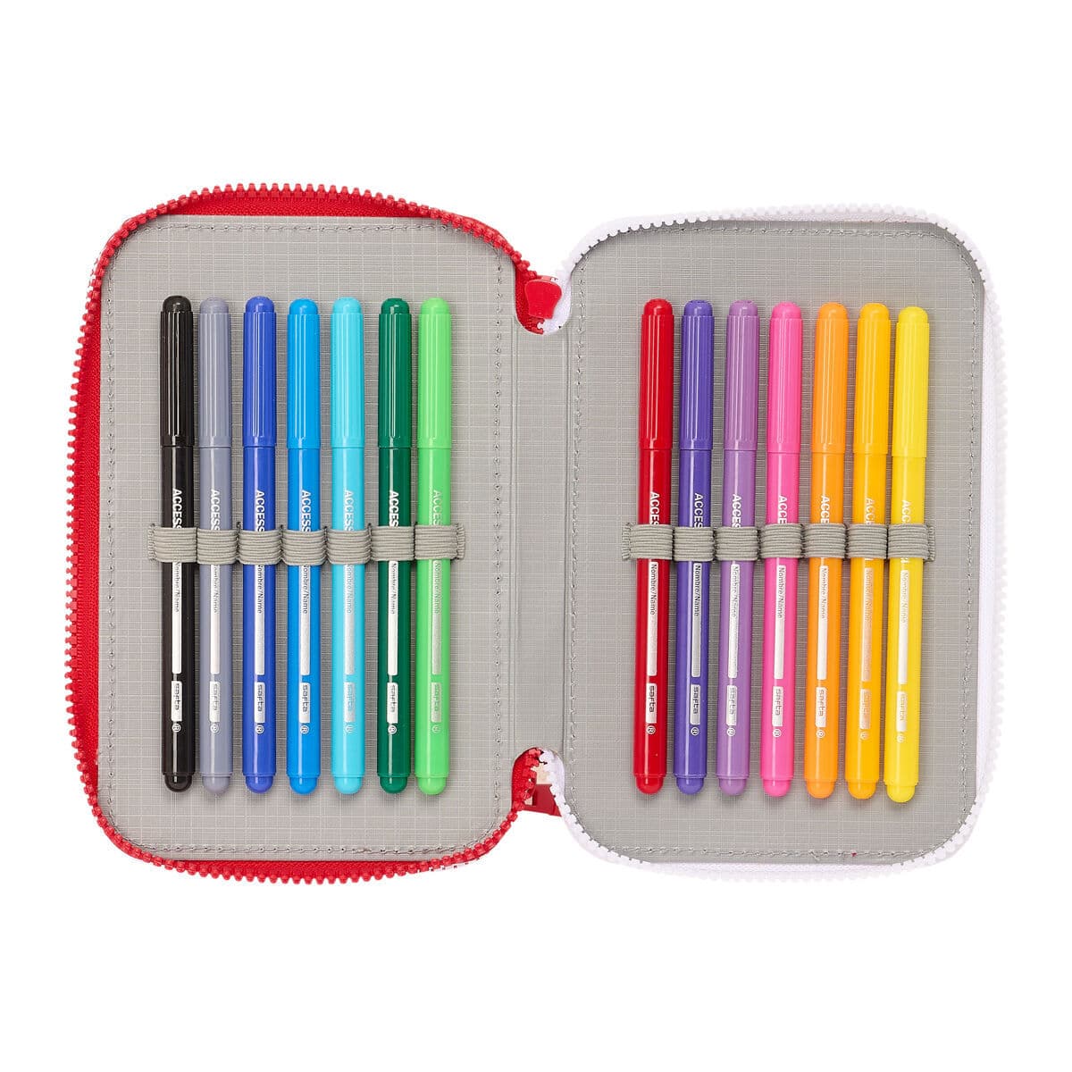 Dreifaches Federmäppchen Sevilla Fútbol Club Rot 12,5 x 19,5 x 5,5 cm 36 Stücke - Image 6