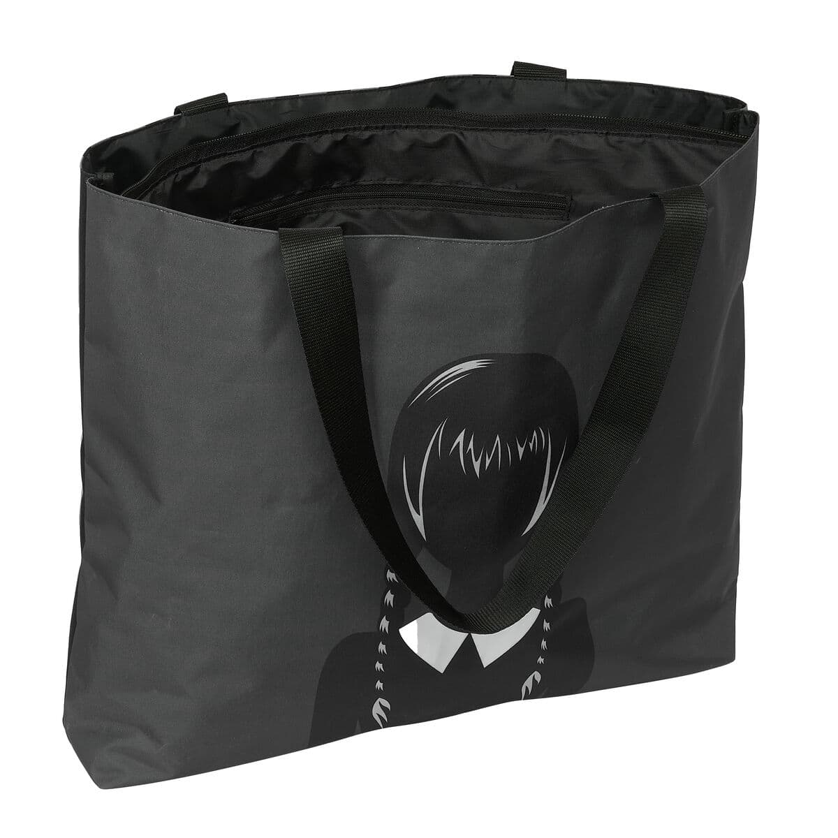 Sac à Achats Wednesday Noir 50 x 45 x 10 cm - Image 4