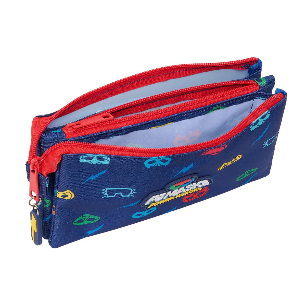 Dreifaches Mehrzweck-Etui PJ Masks Ready Marineblau 22 x 12 x 3 cm - Image 3