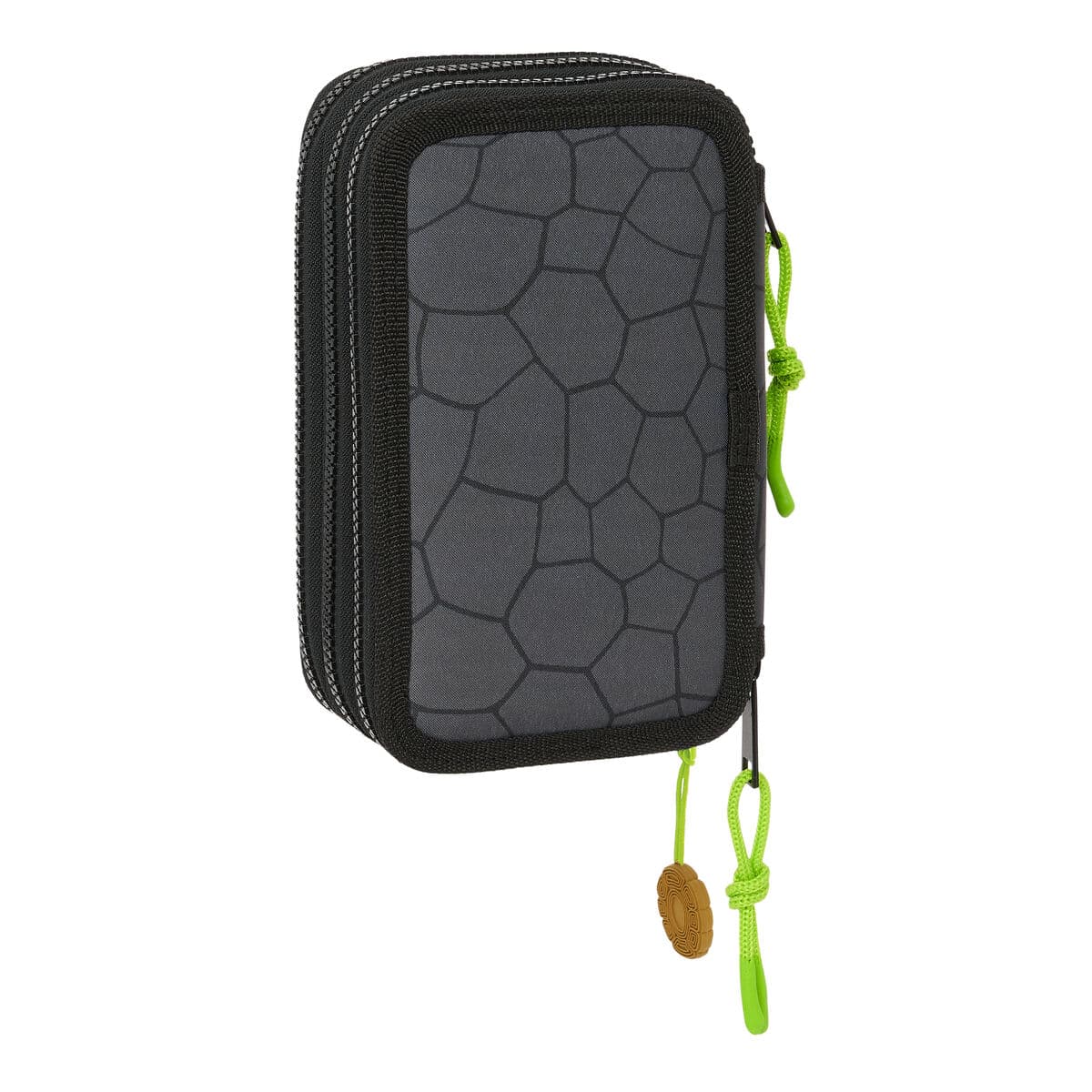 Dreifaches Federmäppchen Teenage Mutant Ninja Turtles Schwarz Grau 12,5 x 19,5 x 5,5 cm 36 Stücke - Image 2