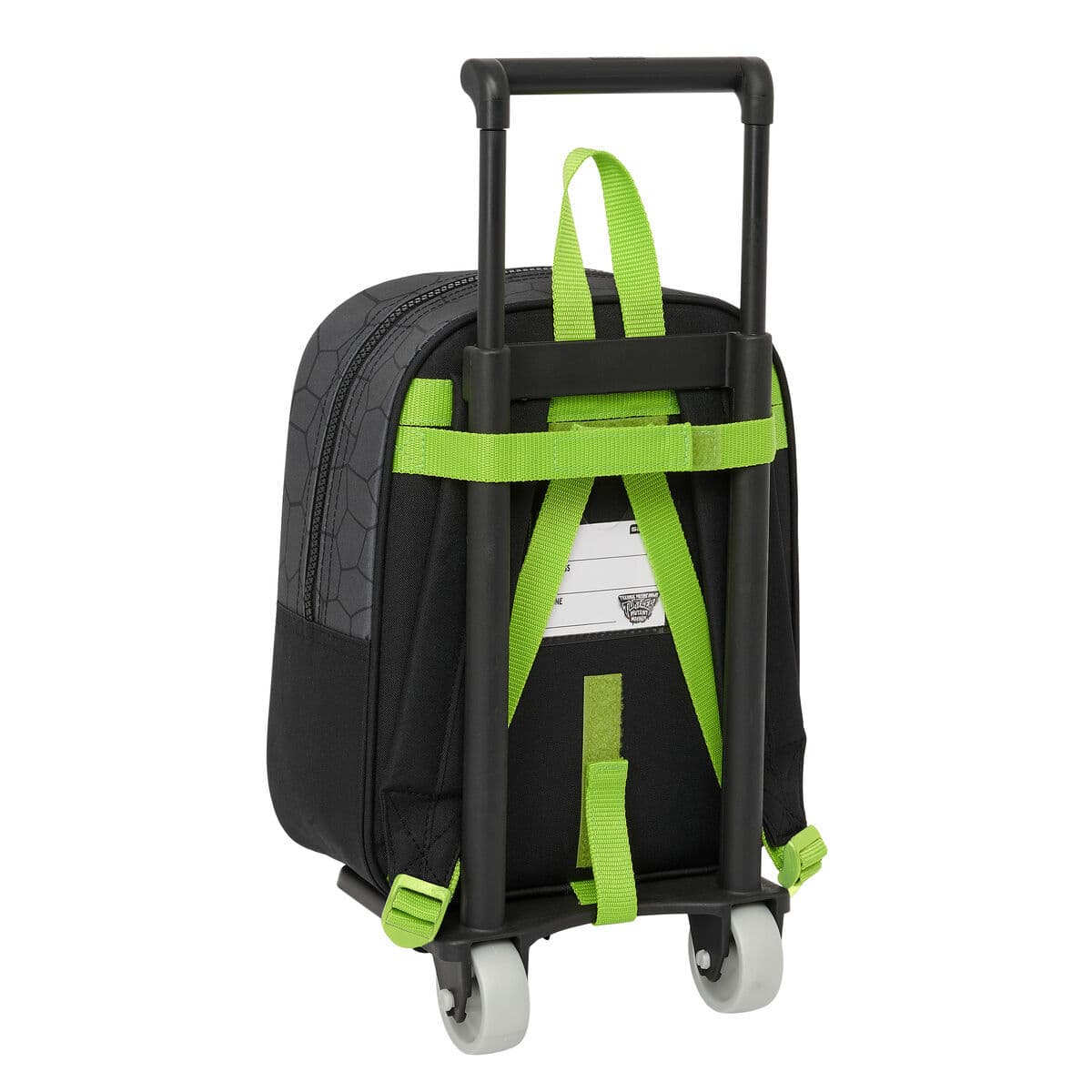 Skoleryggsekk med Hjul Teenage Mutant Ninja Turtles Svart Grå 22 x 27 x 10 cm - Image 2