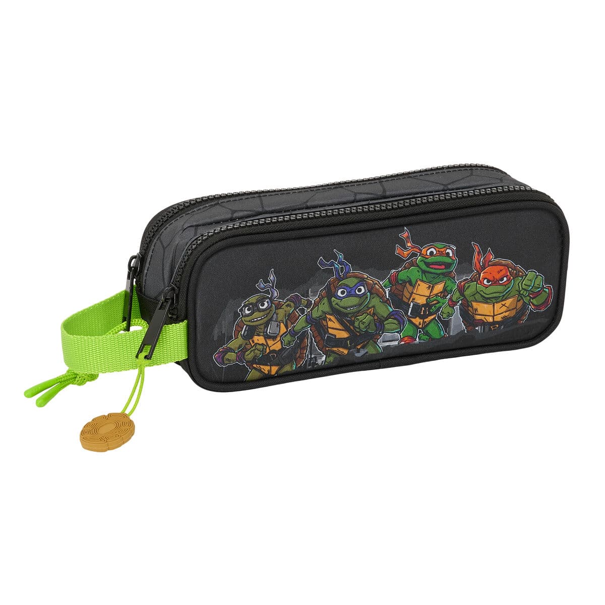 Zweifaches Mehrzweck-Etui Teenage Mutant Ninja Turtles Schwarz Grau 21 x 8 x 6 cm - Image 3