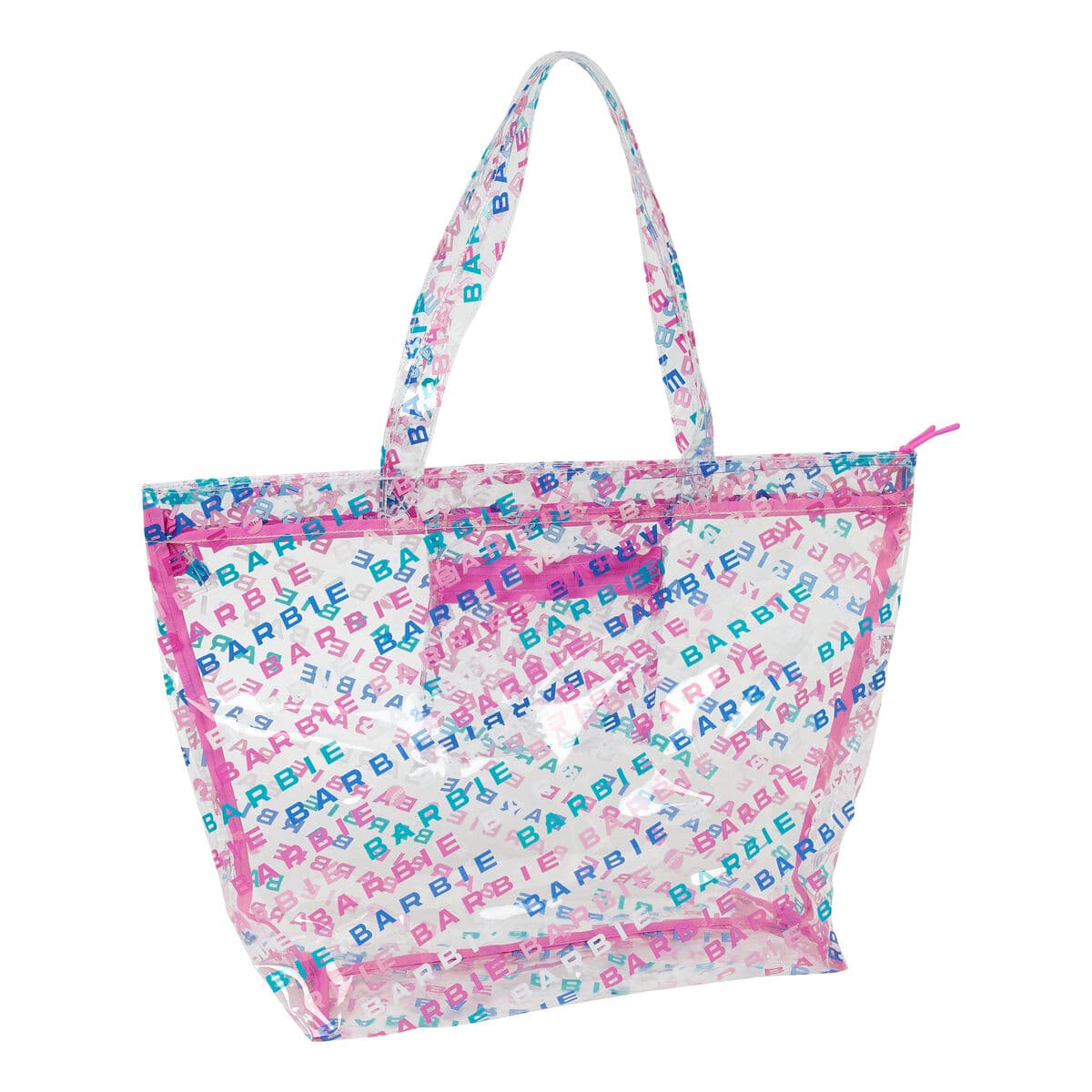 Damen Handtasche Barbie Logomania Durchsichtig Hellrosa 54 x 35 x 17 cm - Image 4