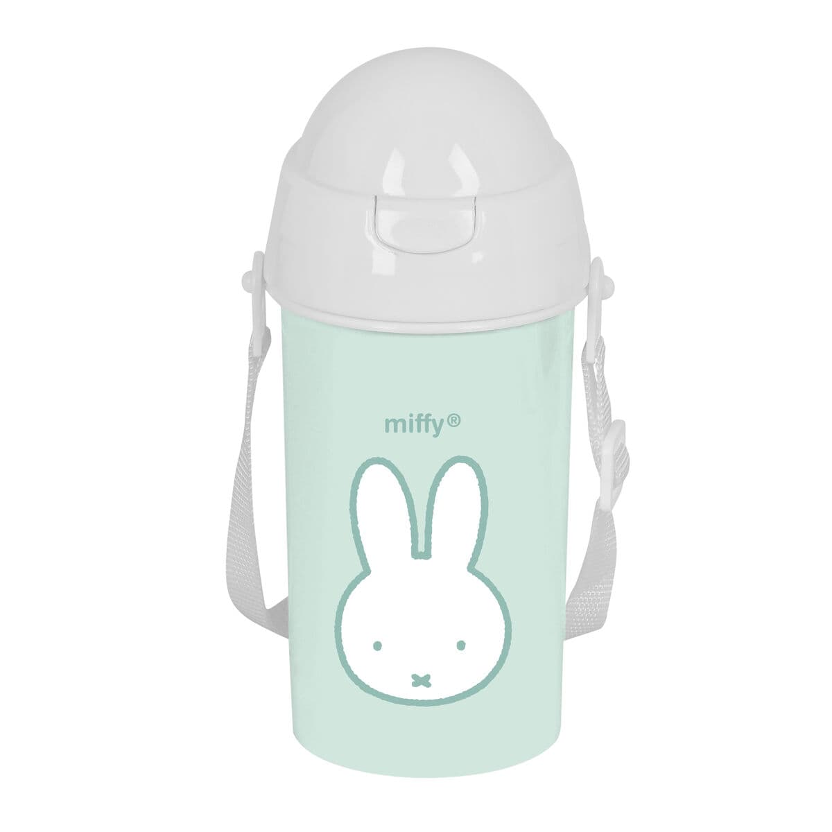 Sticlă cu Capac și Pai Miffy Menta Mentă PVC 500 ml - Image 2