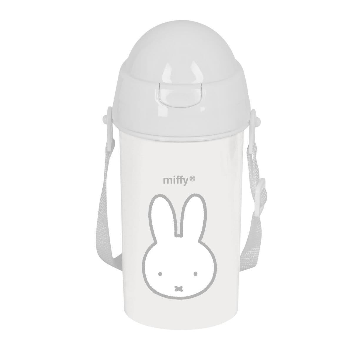 Bottle with Lid and Straw Miffy Niebla Grey PVC 500 ml - Image 2