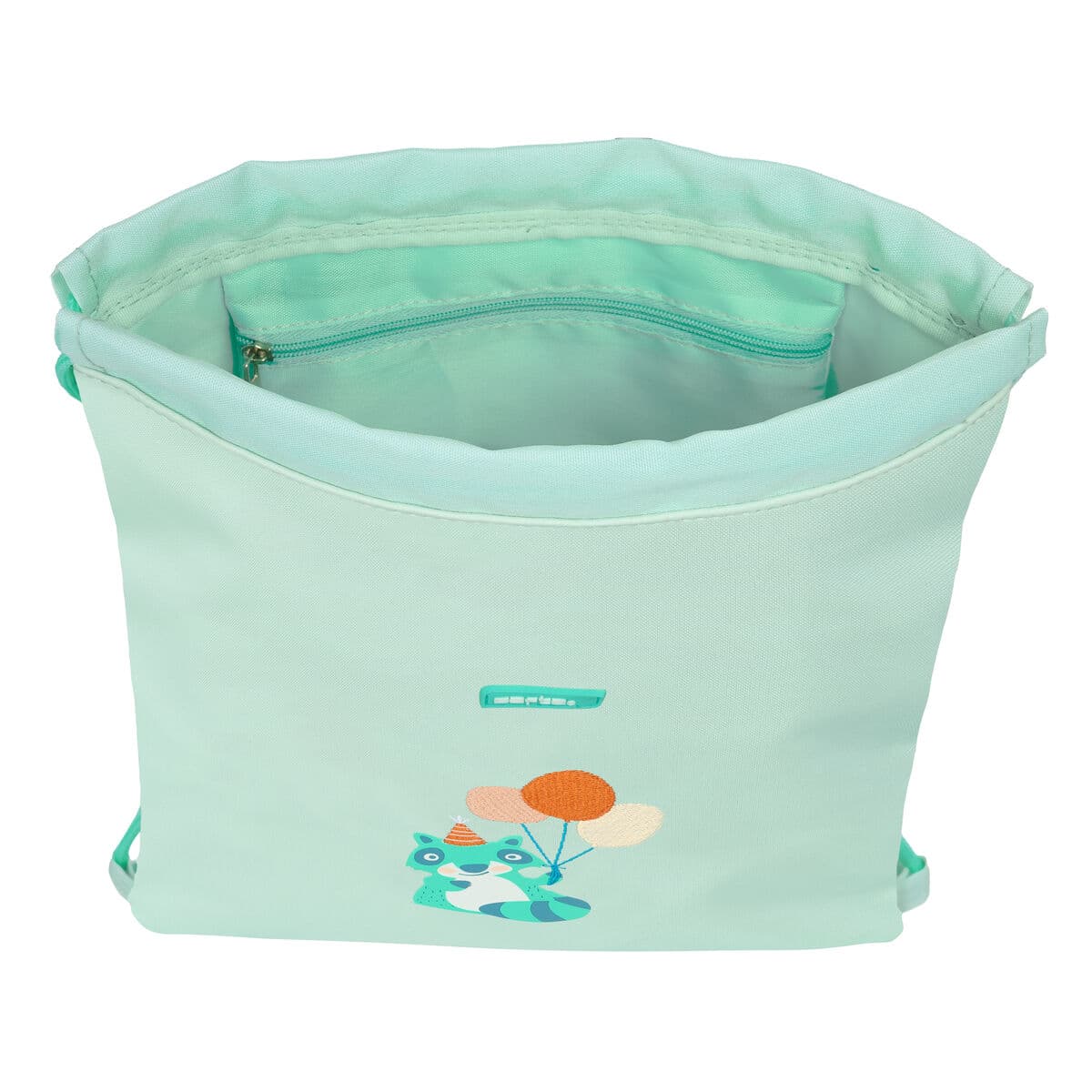 Bolsa Mochila con Cuerdas Safta Fiesta Verde 26 x 34 x 1 cm - Image 2