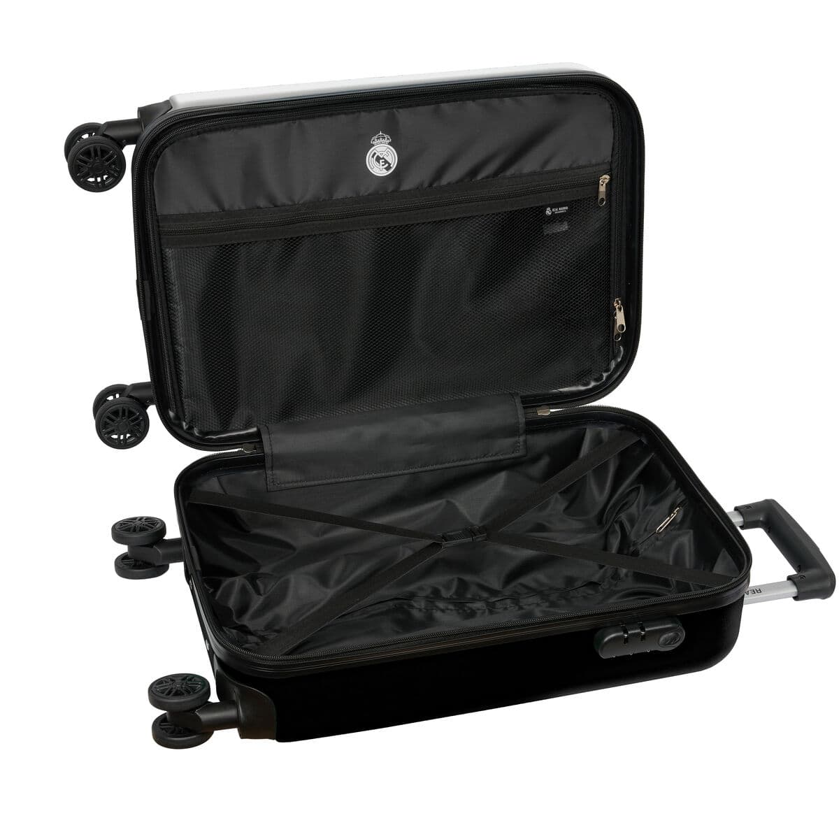 Lagaminas su ratukais Real Madrid C.F. 1st Kit 24/25 Balta Pilka 20" - Image 5