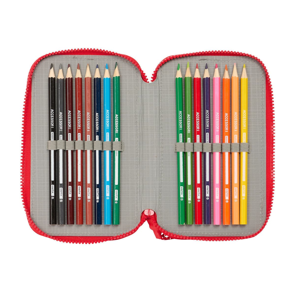 Dreifaches Federmäppchen Atlético Madrid Rot 12,5 x 19,5 x 5,5 cm 36 Stücke - Image 3