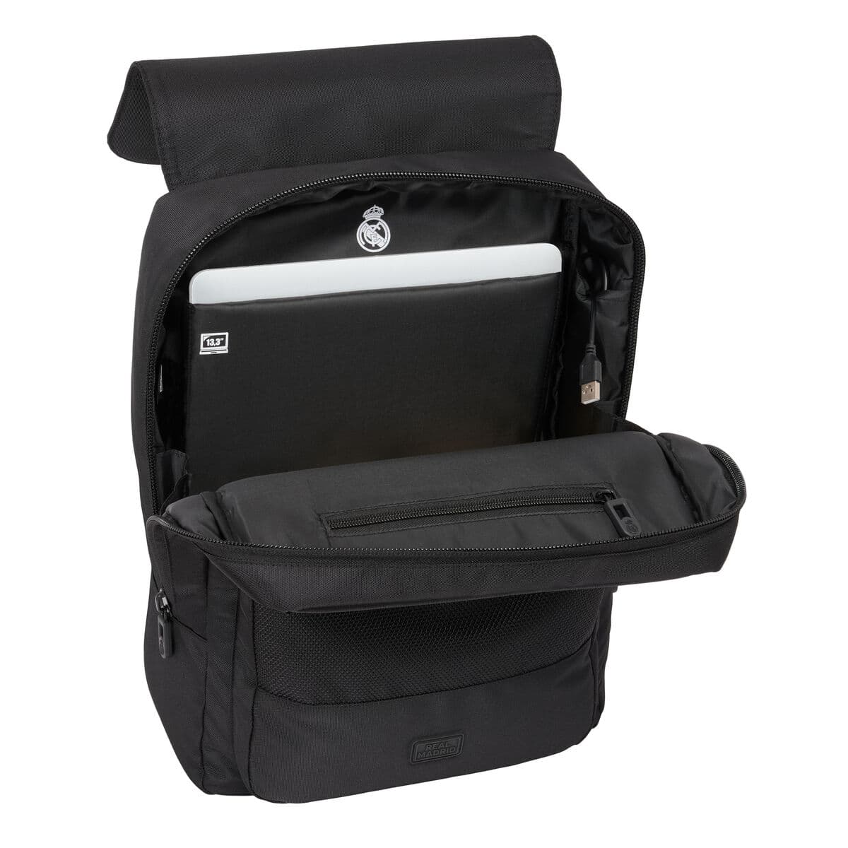 Sacoche pour Portable Real Madrid C.F. Premium Noir 29 x 39 x 12 cm - Image 5