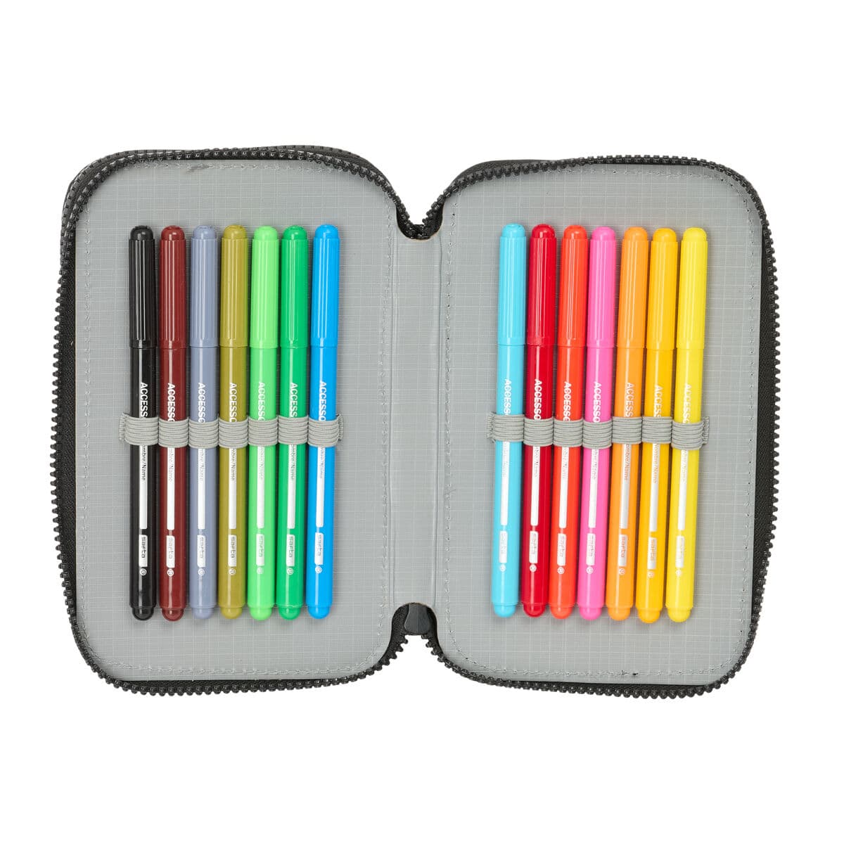 Pennal med tilbehør Munich Topo Svart 12.5 x 19.5 x 4 cm 29 Deler - Image 5