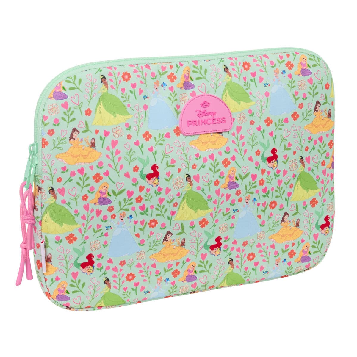 Nešiojamojo kompiuterio dėklas Disney Princess Bloom Žalia Rožinė 15,6'' 39,5 x 27,5 x 3,5 cm