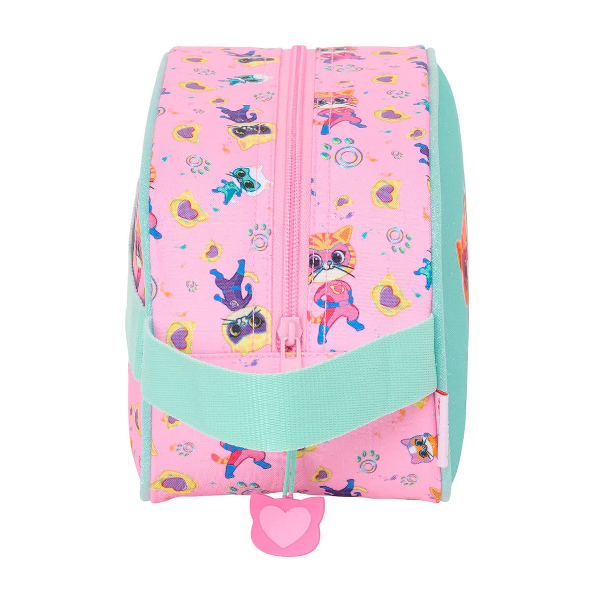 Travel Vanity Case SuperKitties Pink Turquoise 26 x 15 x 12 cm - Image 3