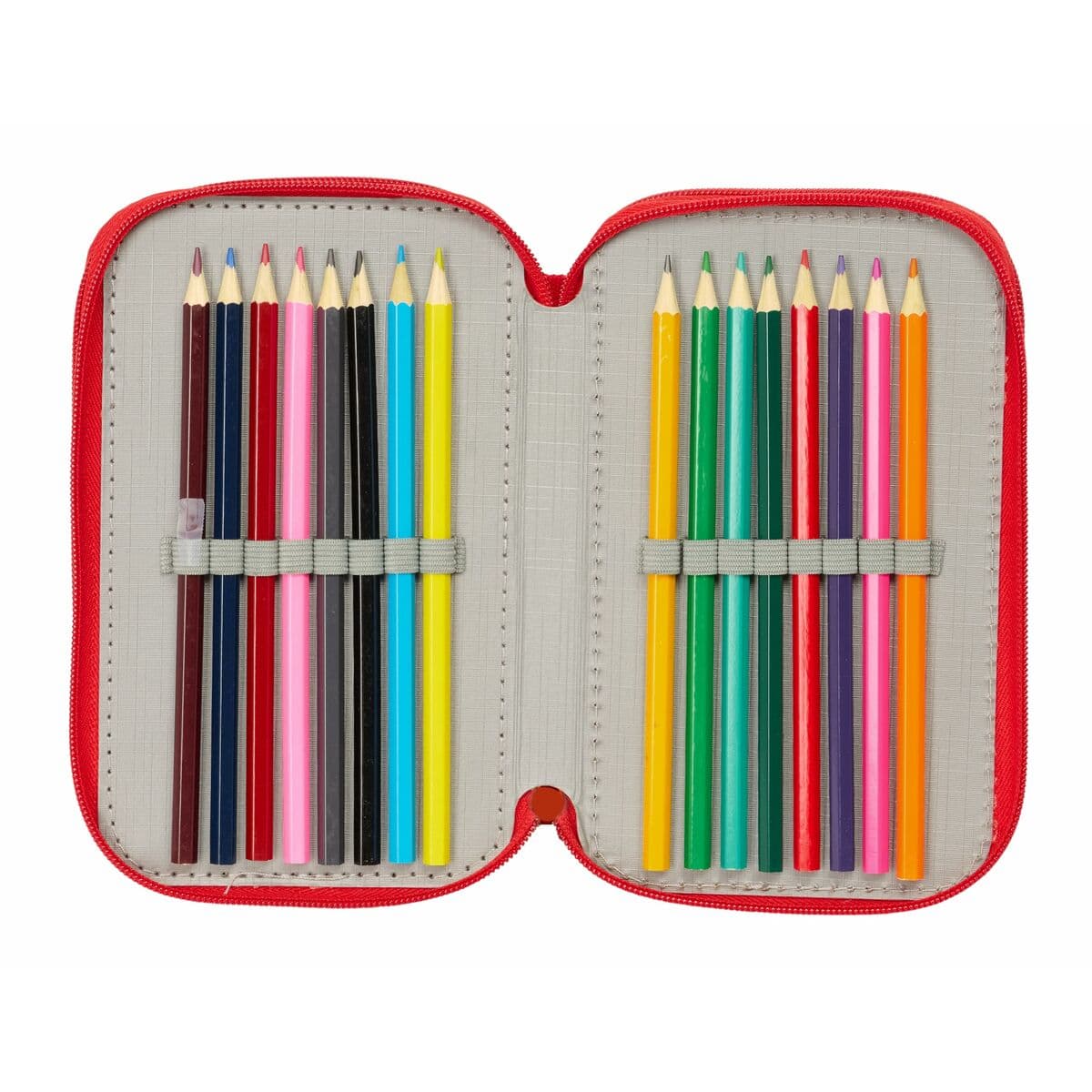 Dreifaches Federmäppchen Mickey Mouse Rot 12,5 x 19,5 x 5,5 cm 37 Stücke - Image 5