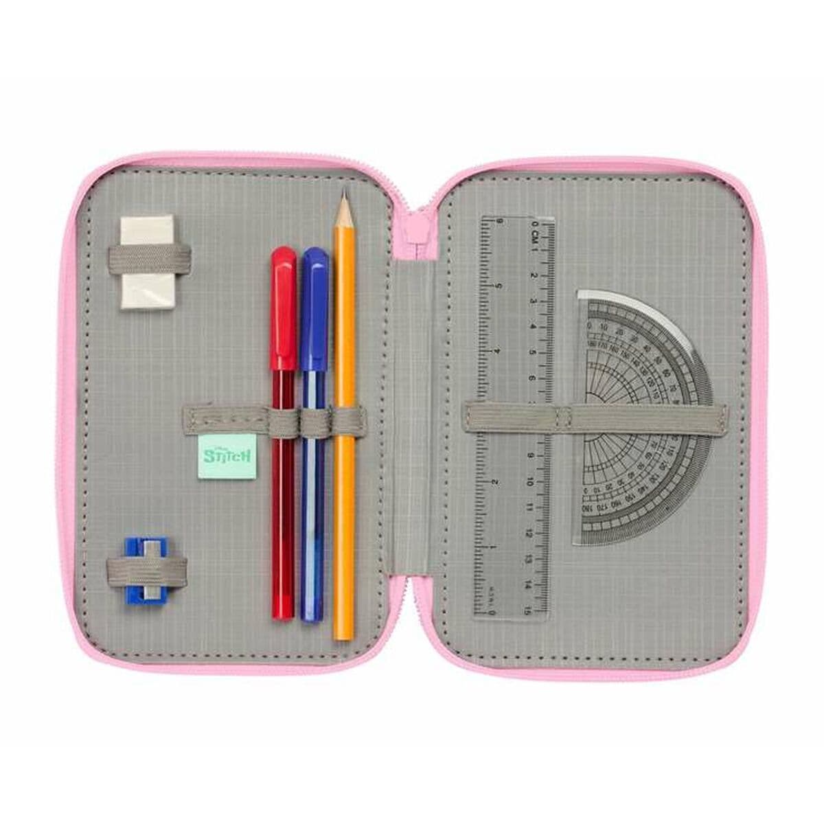 Trodijelna Pernica Stitch Zelena 12,5 x 19,5 x 5,5 cm 37 Dijelovi - Image 7