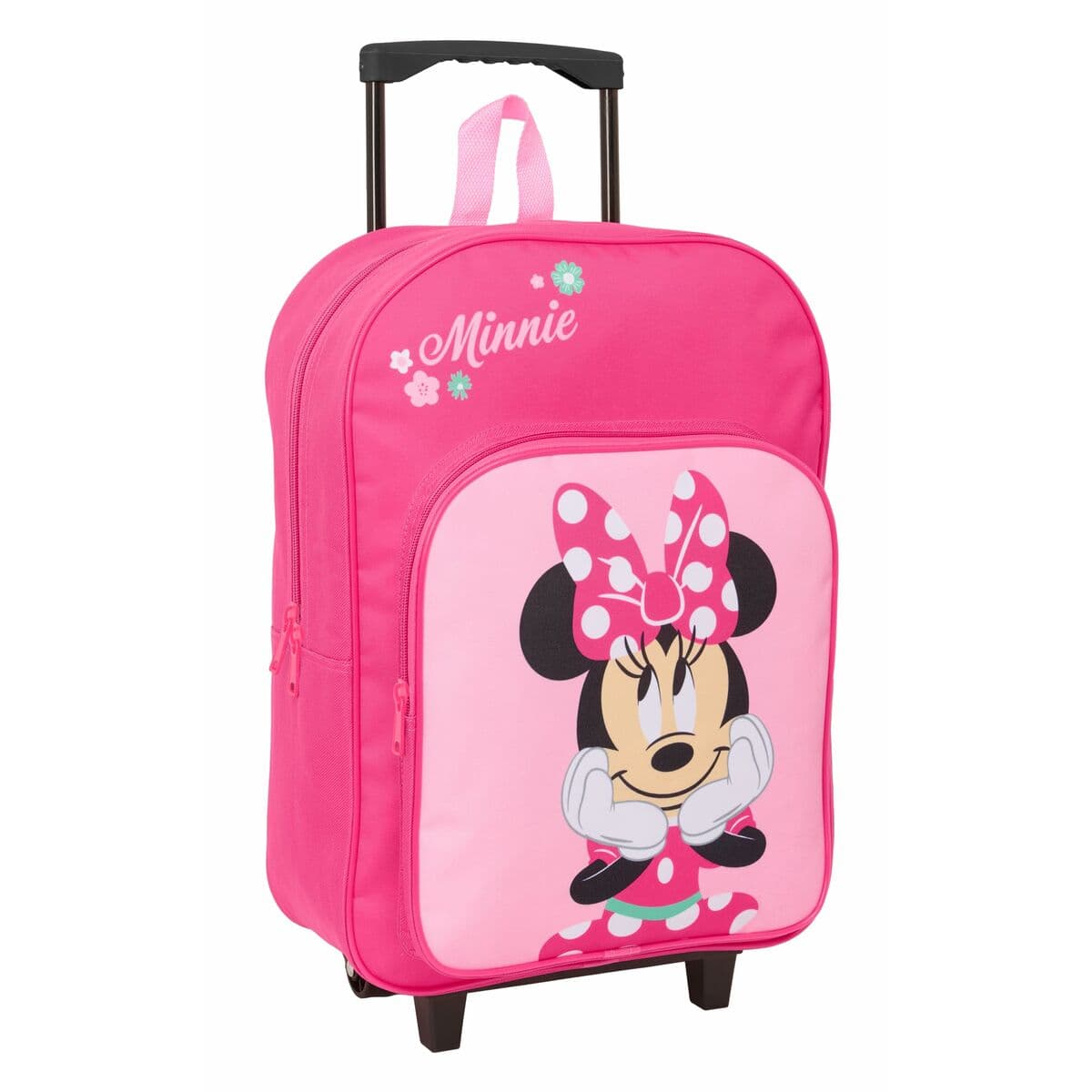School Rucksack with Wheels Minnie Mouse Pink 32 x 42 x 14 cm - Image 3