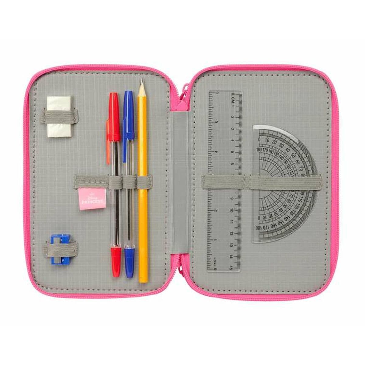 Trodijelna Pernica Disney Princess Roza 12,5 x 19,5 x 5,5 cm 37 Dijelovi - Image 7