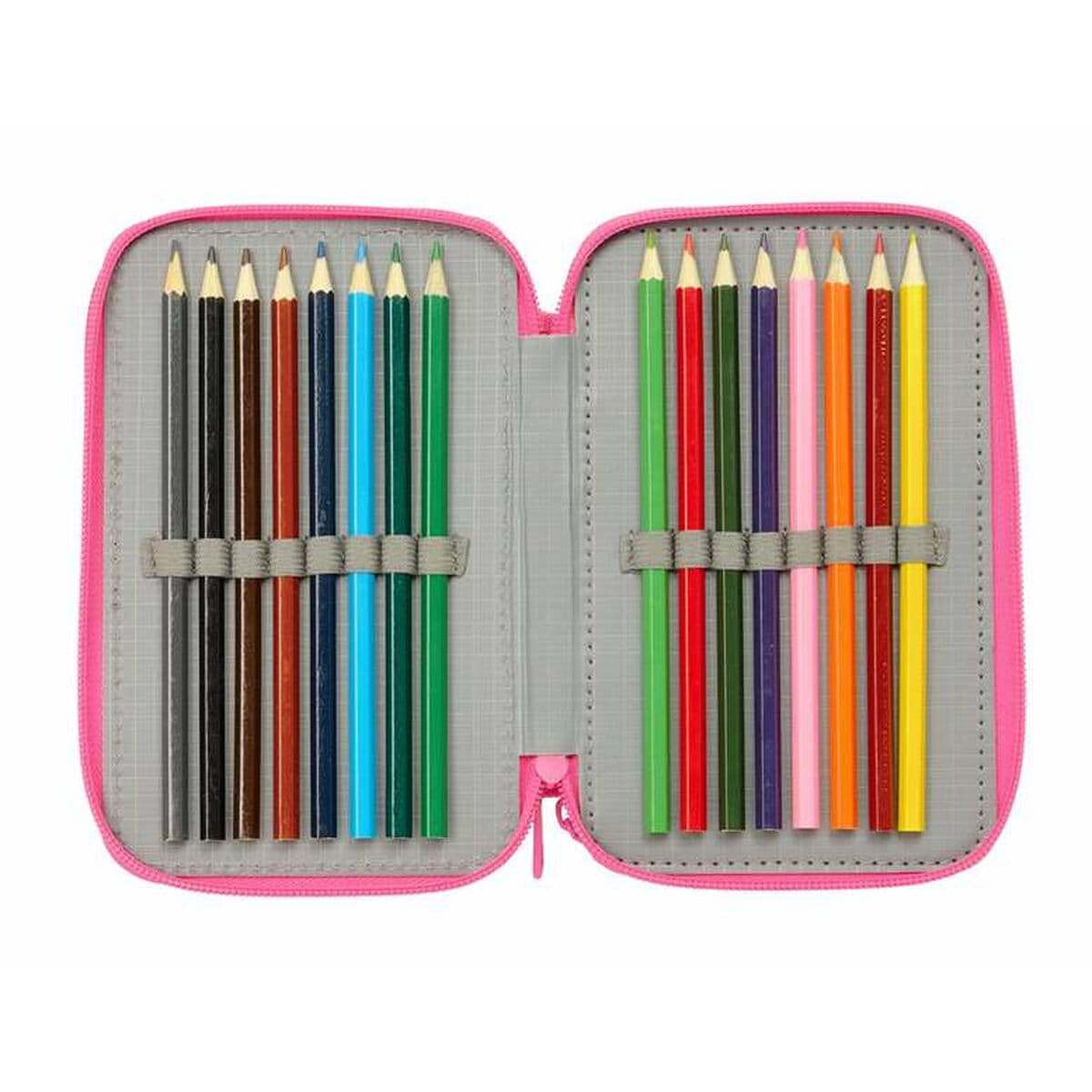 Trodijelna Pernica Disney Princess Roza 12,5 x 19,5 x 5,5 cm 37 Dijelovi - Image 8