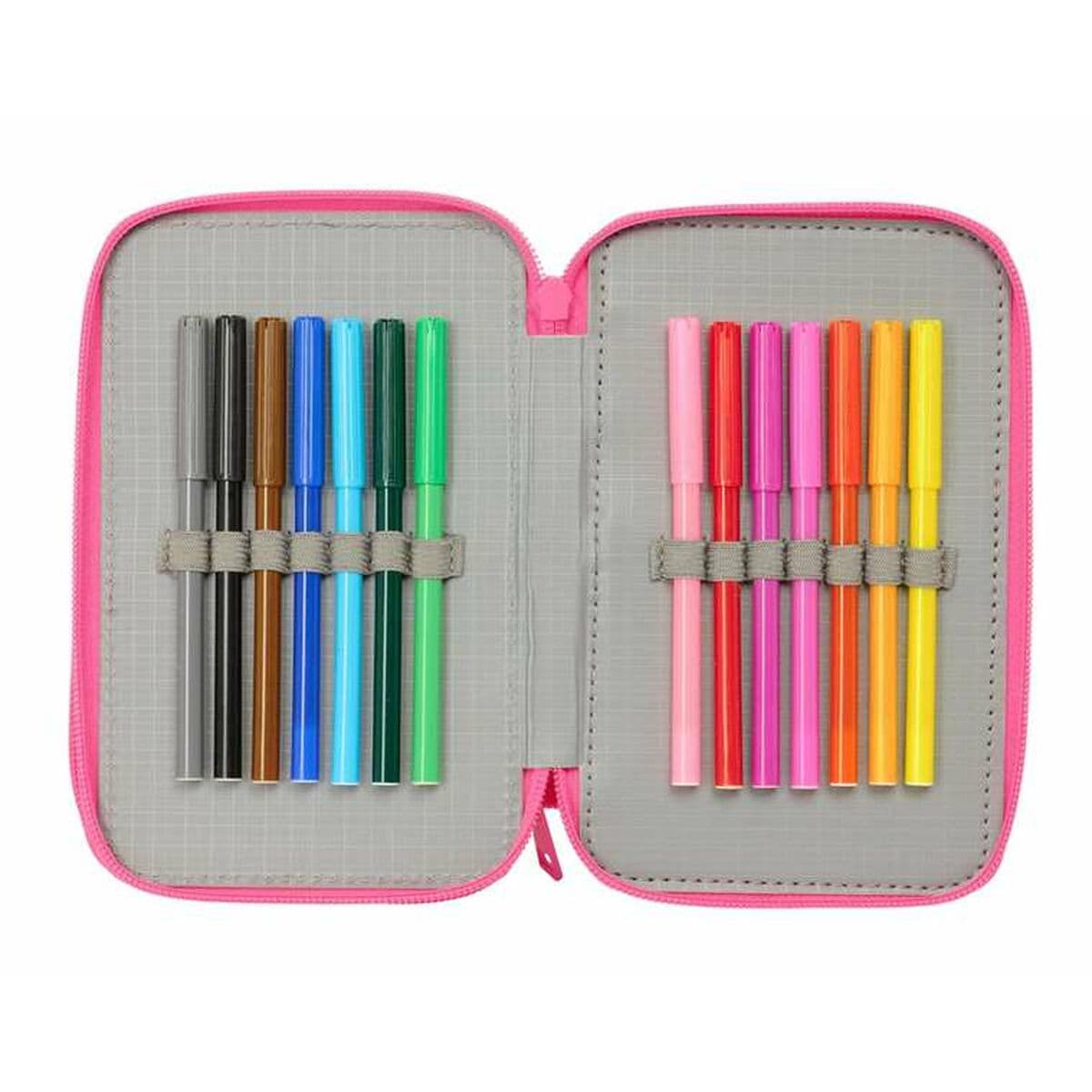 Trodijelna Pernica Disney Princess Roza 12,5 x 19,5 x 5,5 cm 37 Dijelovi - Image 9