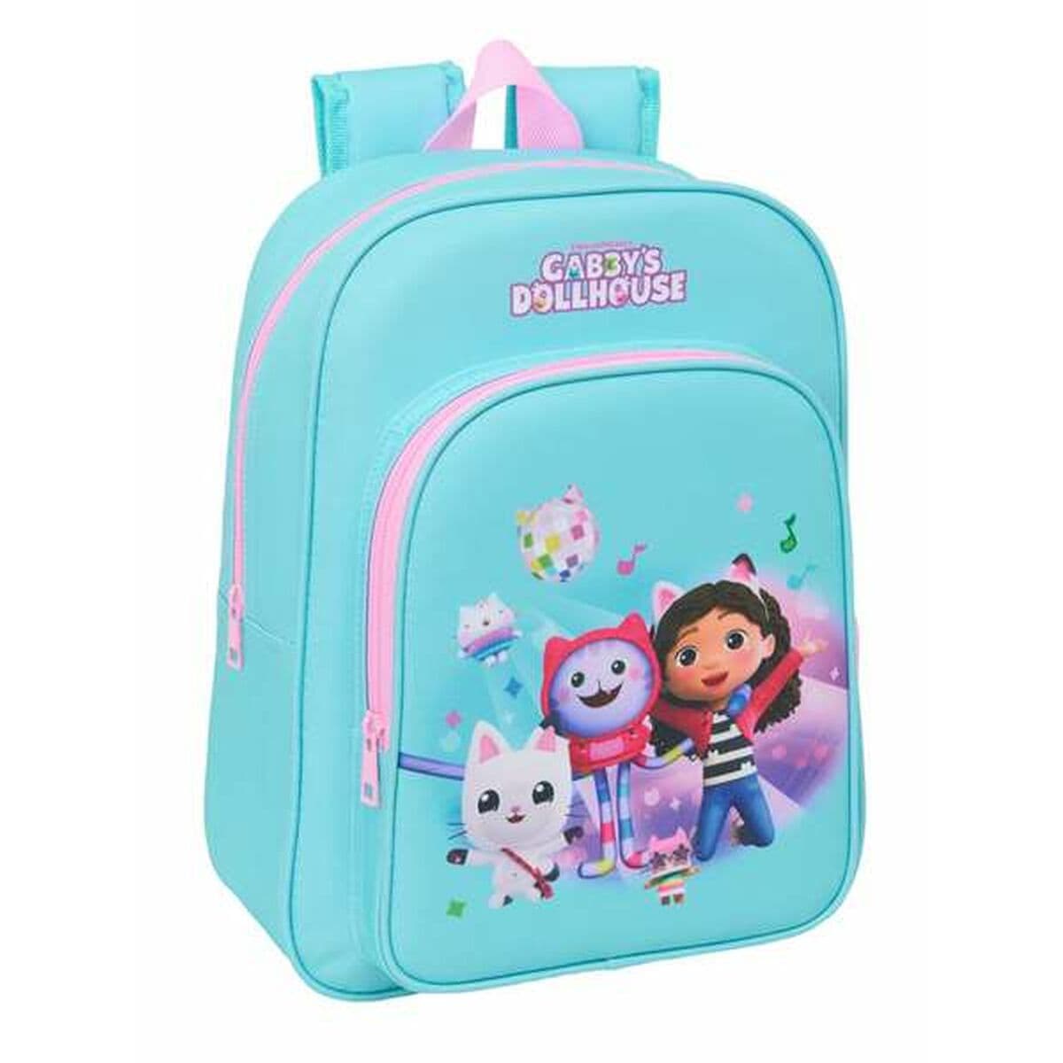 Schulrucksack Gabby's Dollhouse Blau Rosa 26 x 34 x 11 cm