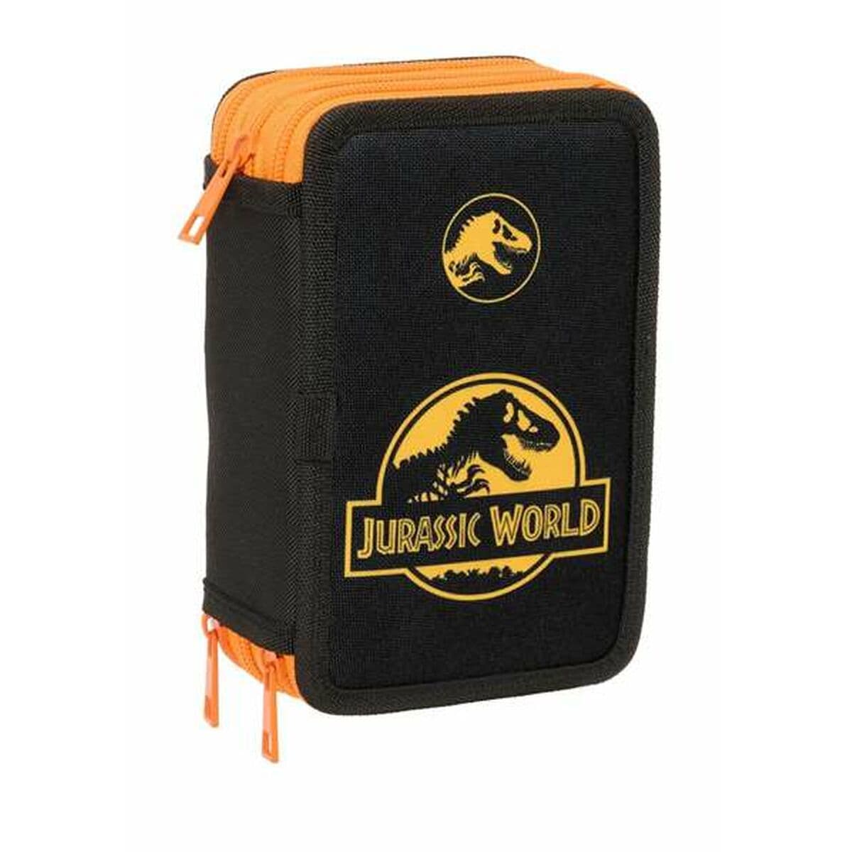 Penar Triplu Jurassic World Negru 12,5 x 19,5 x 5,5 cm 37 Piese
