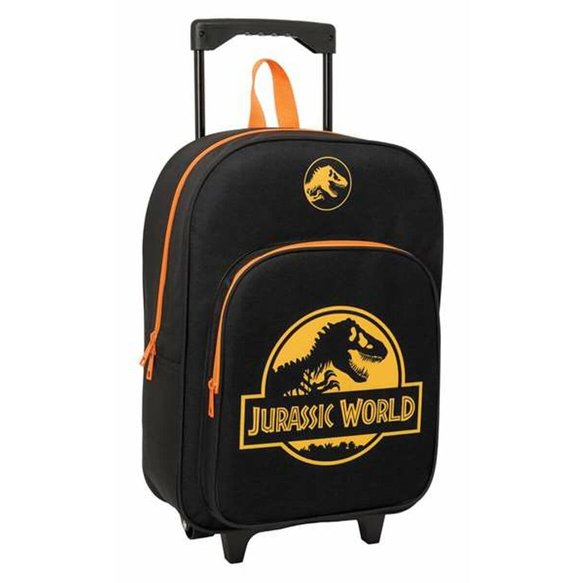 Schulrucksack mit Rädern Jurassic World Schwarz 32 x 42 x 14 cm