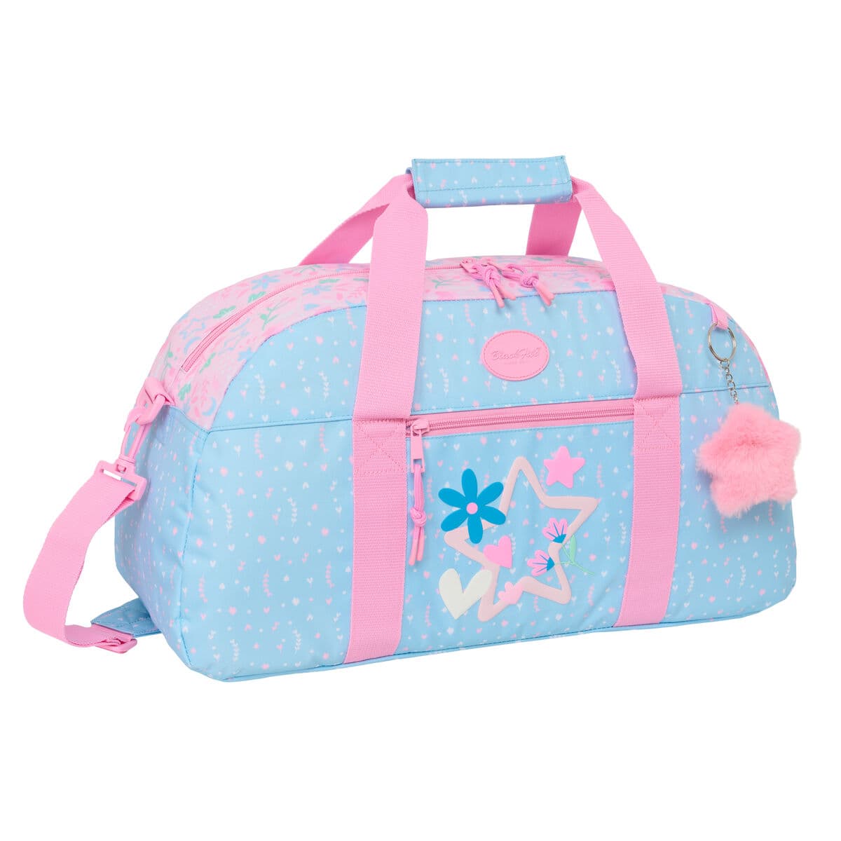 Bolsa de Deporte BlackFit8 Smile Rosa Azul claro 50 x 26 x 20 cm - Image 3