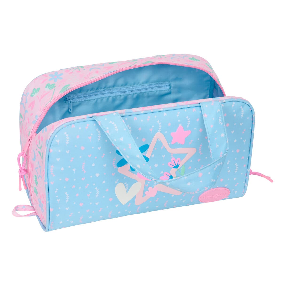 Reise-Toilettentasche BlackFit8 Smile Rosa Hellblau 31 x 14 x 19 cm - Image 3