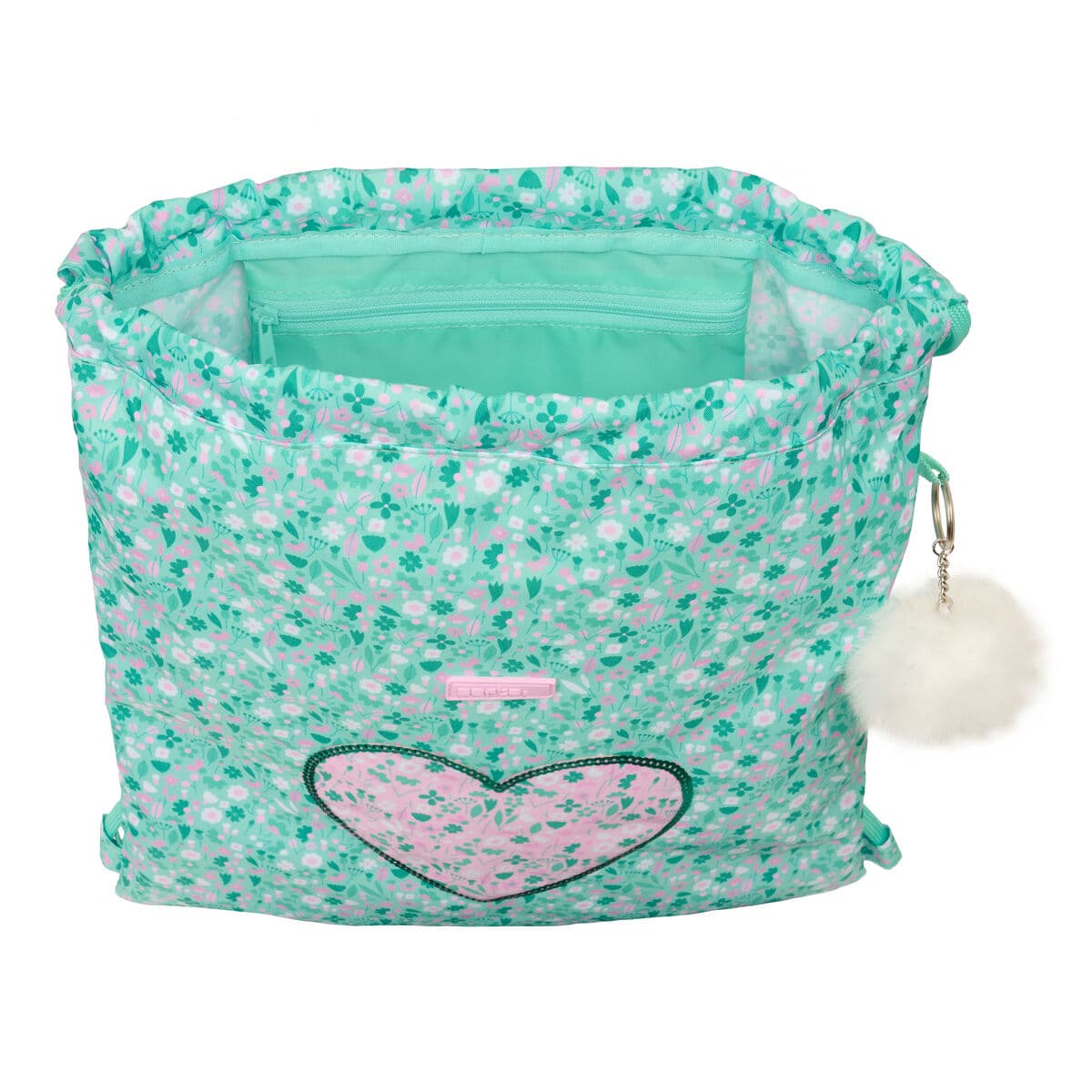 Bolsa Mochila con Cuerdas Safta Cuore Menta 35 x 40 x 1 cm - Image 4