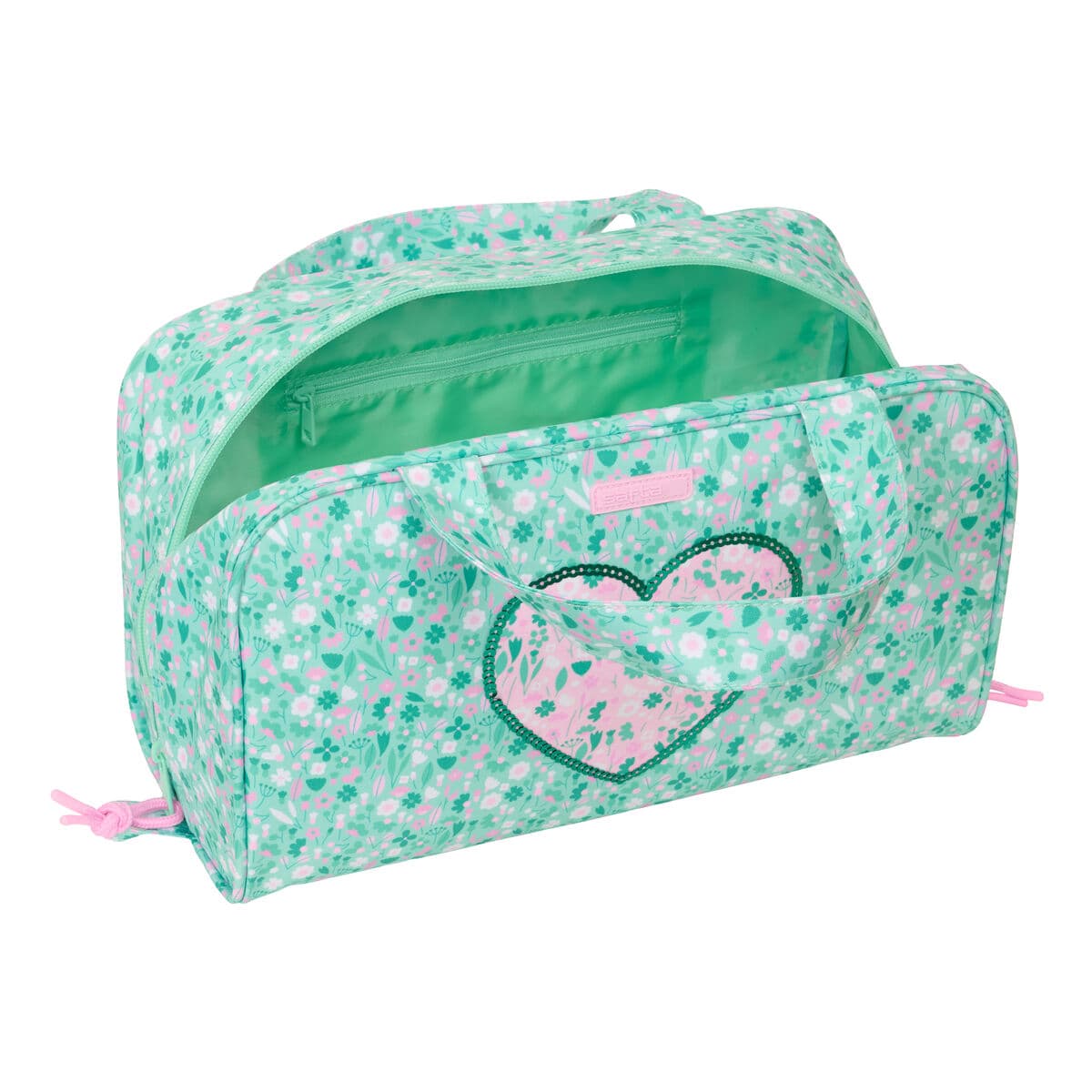 Necessaire da Viaggio Safta Cuore Menta 31 x 14 x 19 cm - Image 4