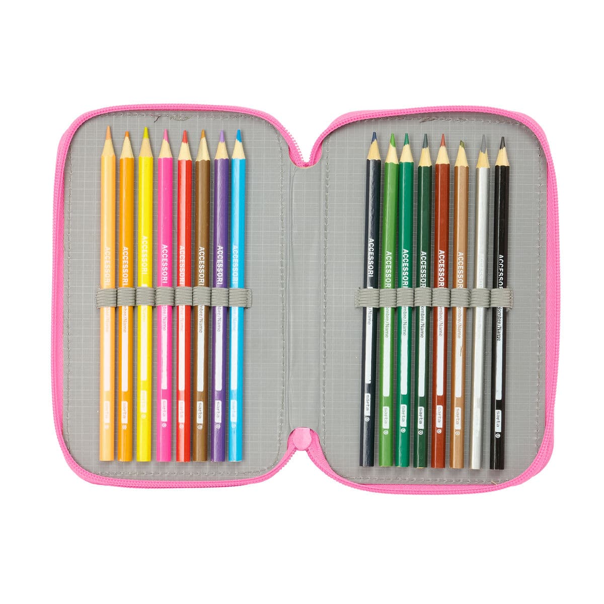 Plumier Triple Gabby's Dollhouse Confetti Rosa Turquesa 12,5 x 19,5 x 5,5 cm 37 Piezas - Image 2