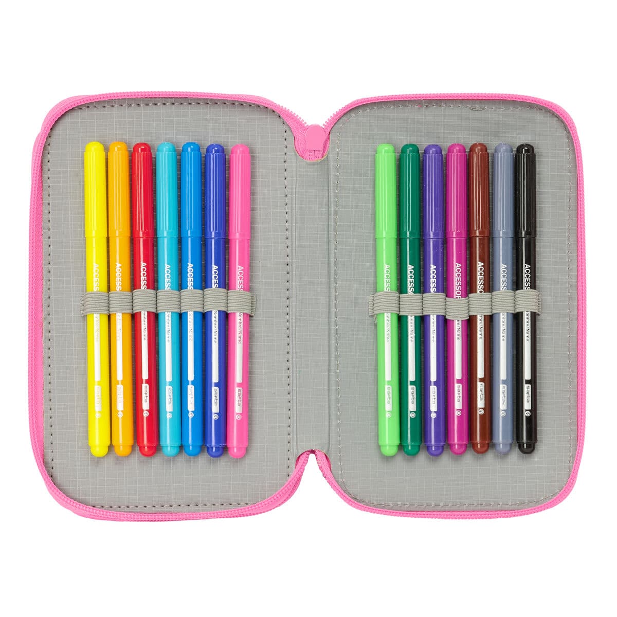 Plumier Triple Gabby's Dollhouse Confetti Rosa Turquesa 12,5 x 19,5 x 5,5 cm 37 Piezas - Image 5