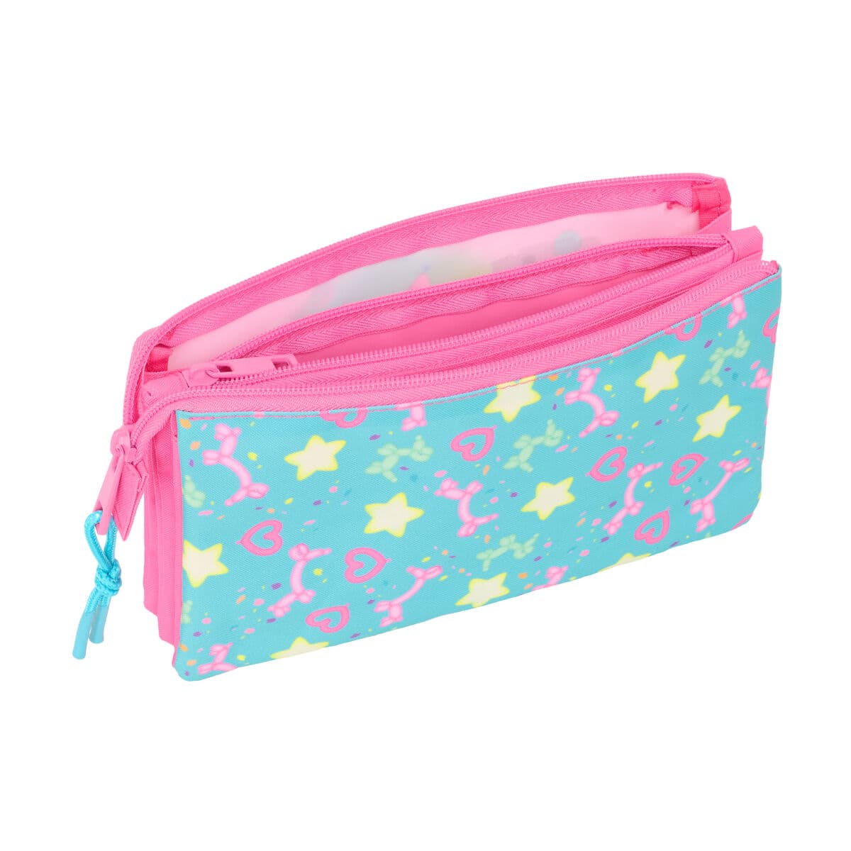 Dreifaches Mehrzweck-Etui Gabby's Dollhouse Confetti Rosa türkis 22 x 12 x 3 cm - Image 3